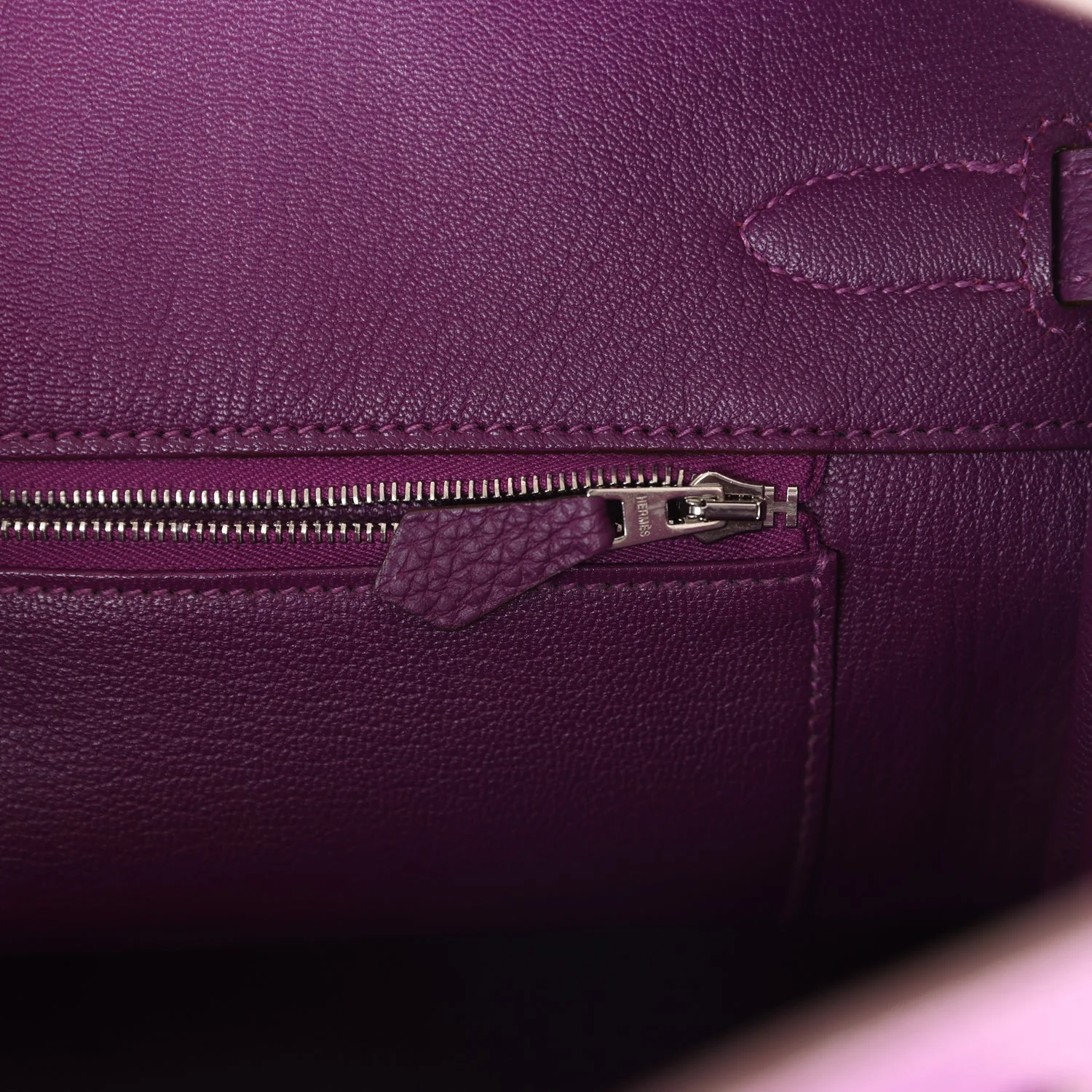 Replicate Birkin 35 Anemone Togo Palladium Hardware(1:1 replica)