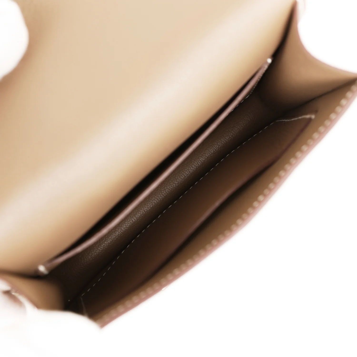 Replicate Hermes Constance Slim Wallet Etoupe Evercolor Palladium Hardware(1:1 replica)