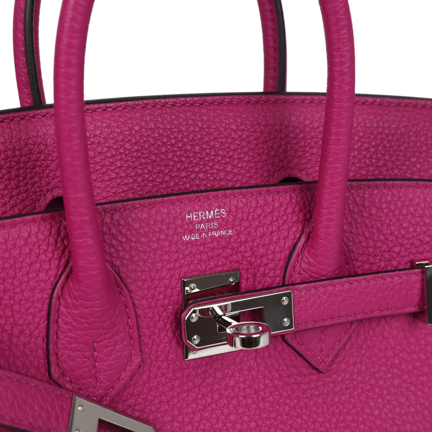 Replicate Hermes Birkin 25 Rose Pourpre Togo Palladium Hardware(1:1 replica)