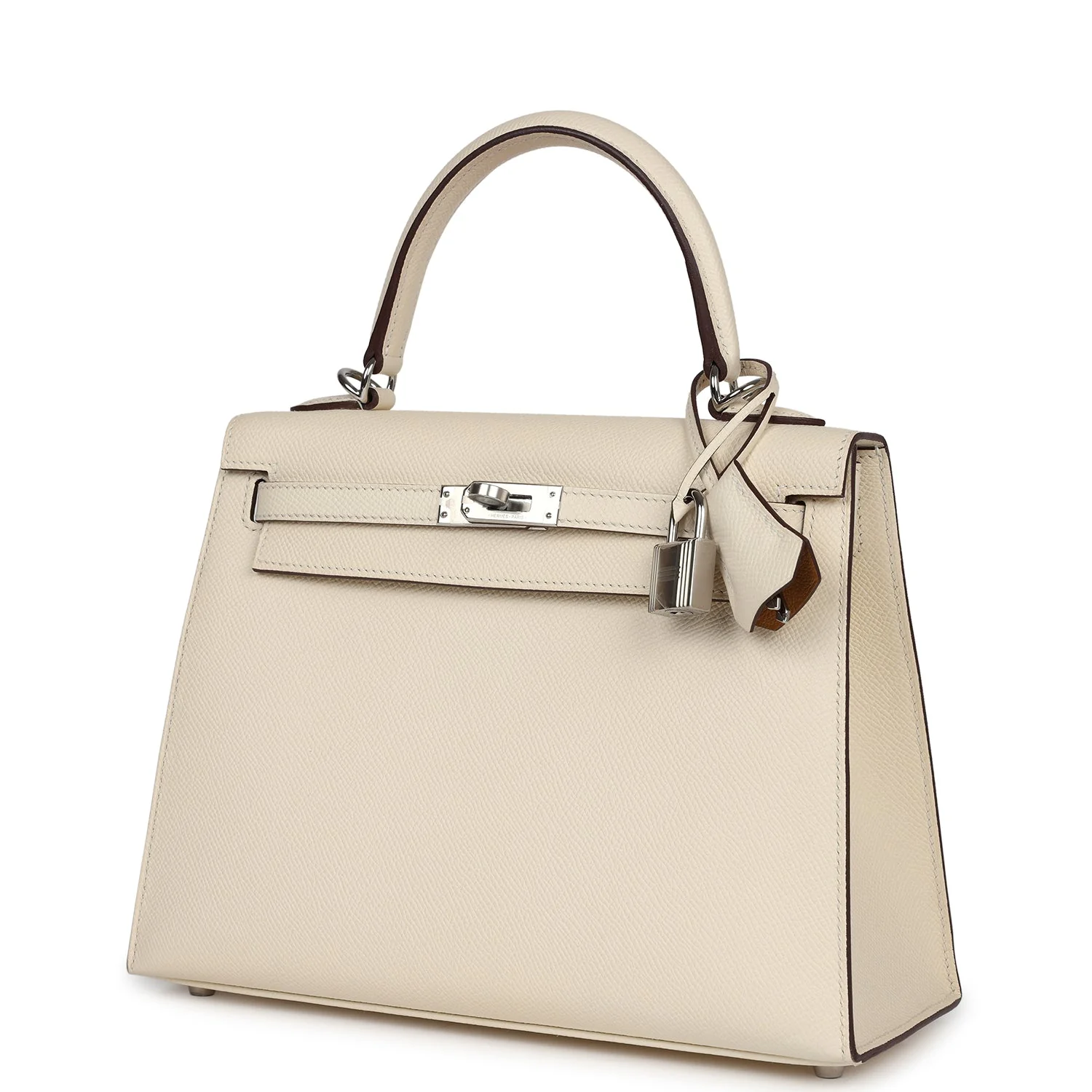 Replicate Hermes Kelly Sellier 25 Nata Verso Epsom Palladium Hardware(1:1 replica)