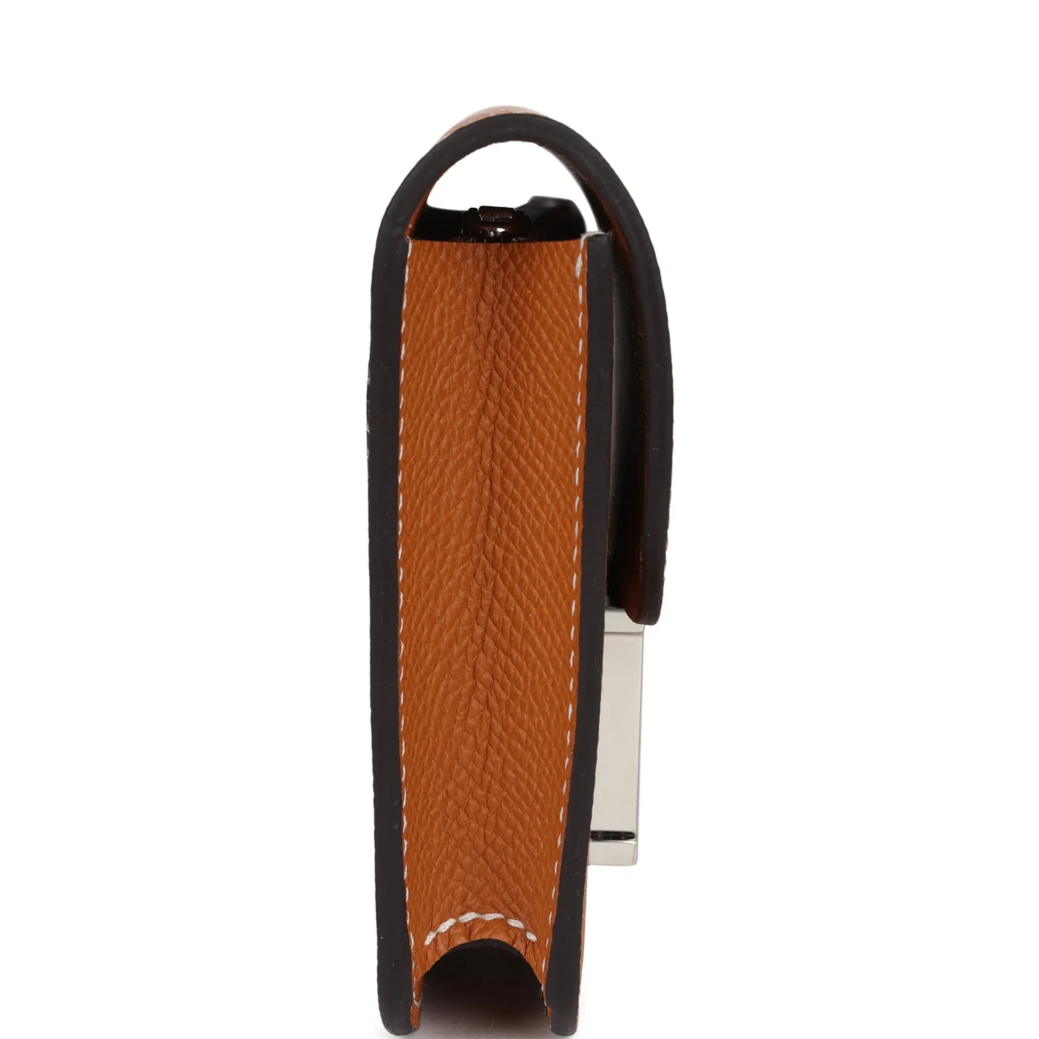 Replicate Hermes Constance Slim Wallet Toffee Epsom Palladium Hardware(1:1 replica)