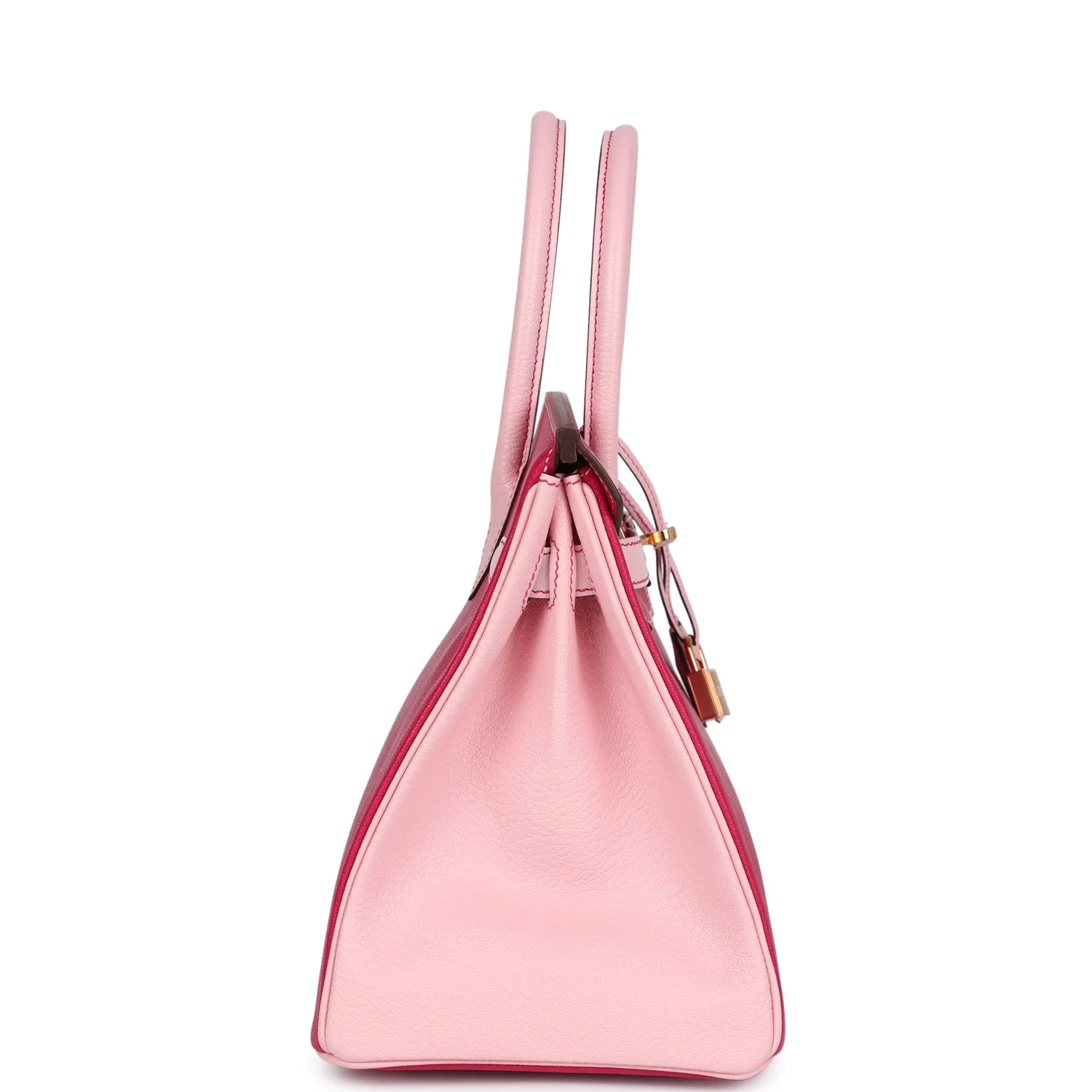 Replicate Hermes Special Order (HSS) Birkin 30 Rose Mexico and Rose Sakura Chevre Rose Gold Hardware(1:1 replica)