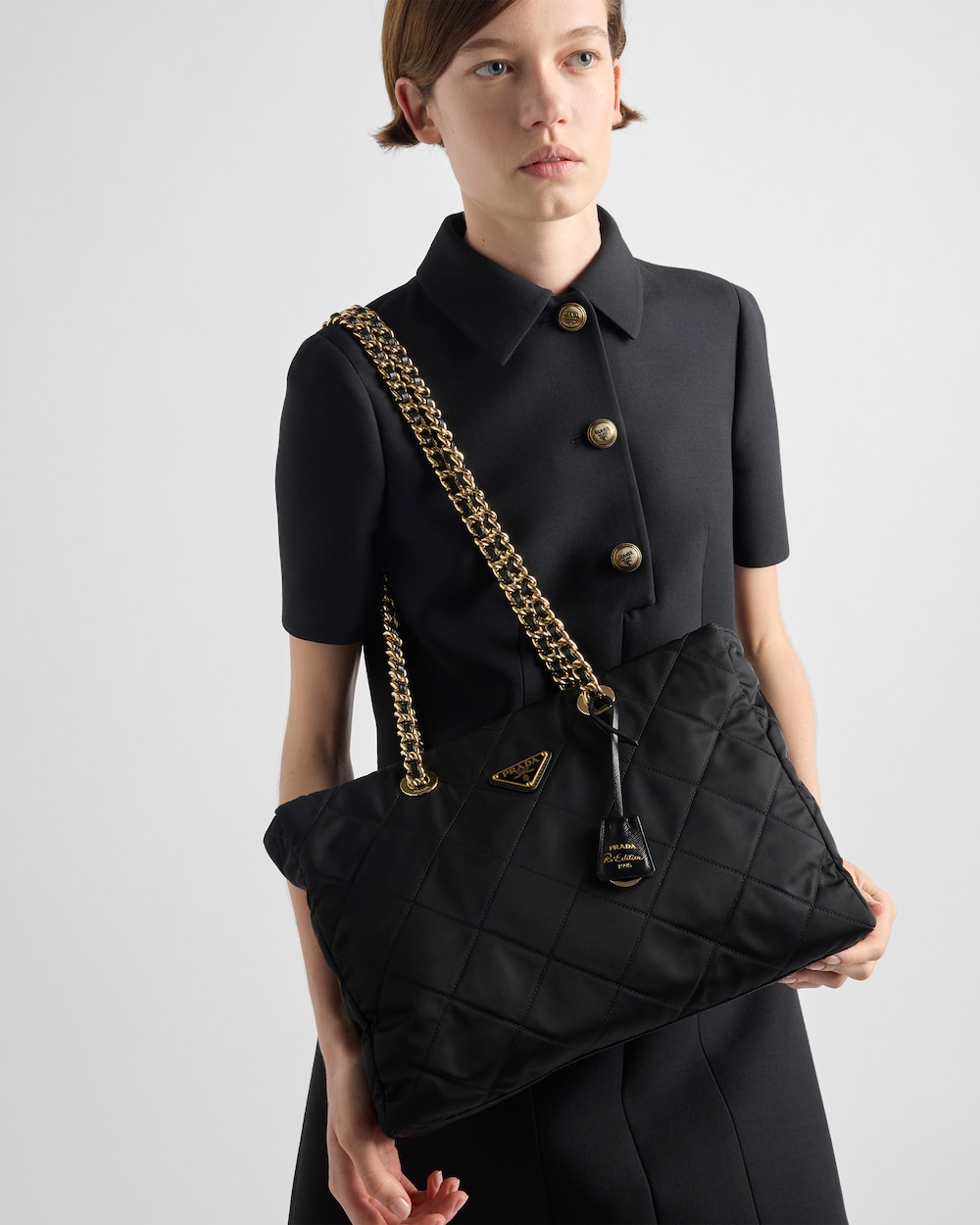 Replicate Prada Re-Edition 1995 Chaîne Large Re-Nylon Bag(1:1 replica)