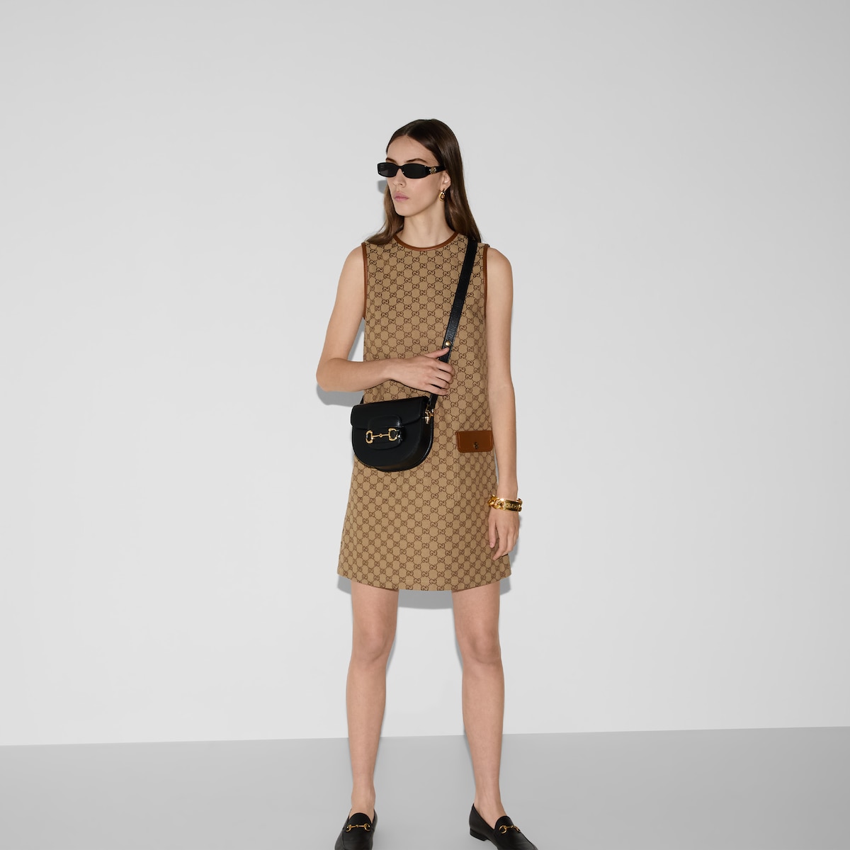 Replicate Gucci Horsebit 1955 Mini Rounded Bag(1:1 replica)