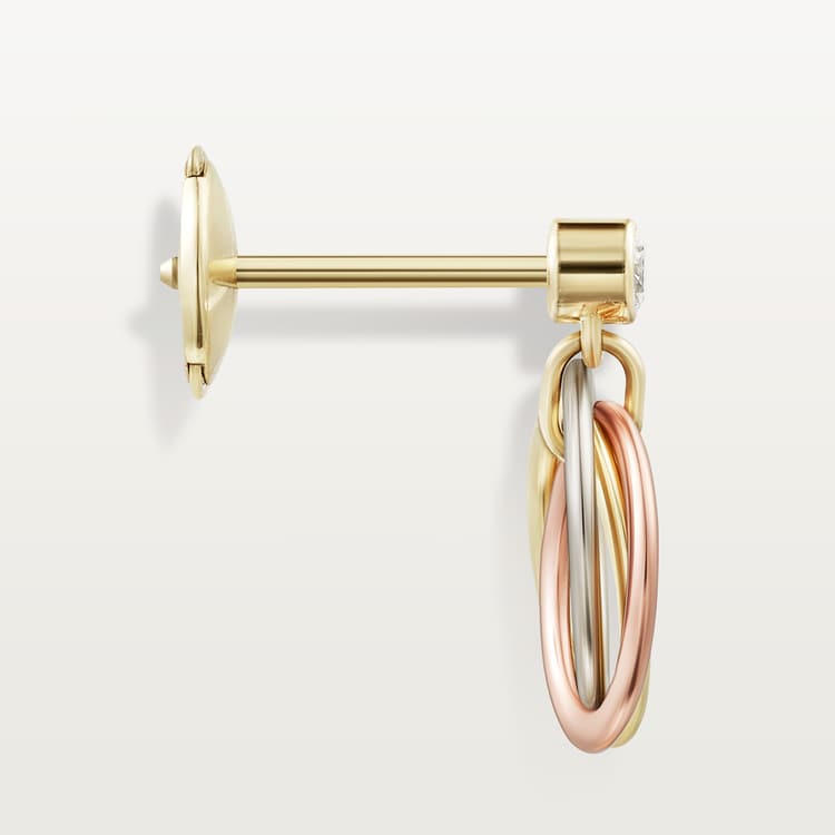 Replicate Trinity earrings, brilliant-cut diamonds(1:1 replica)