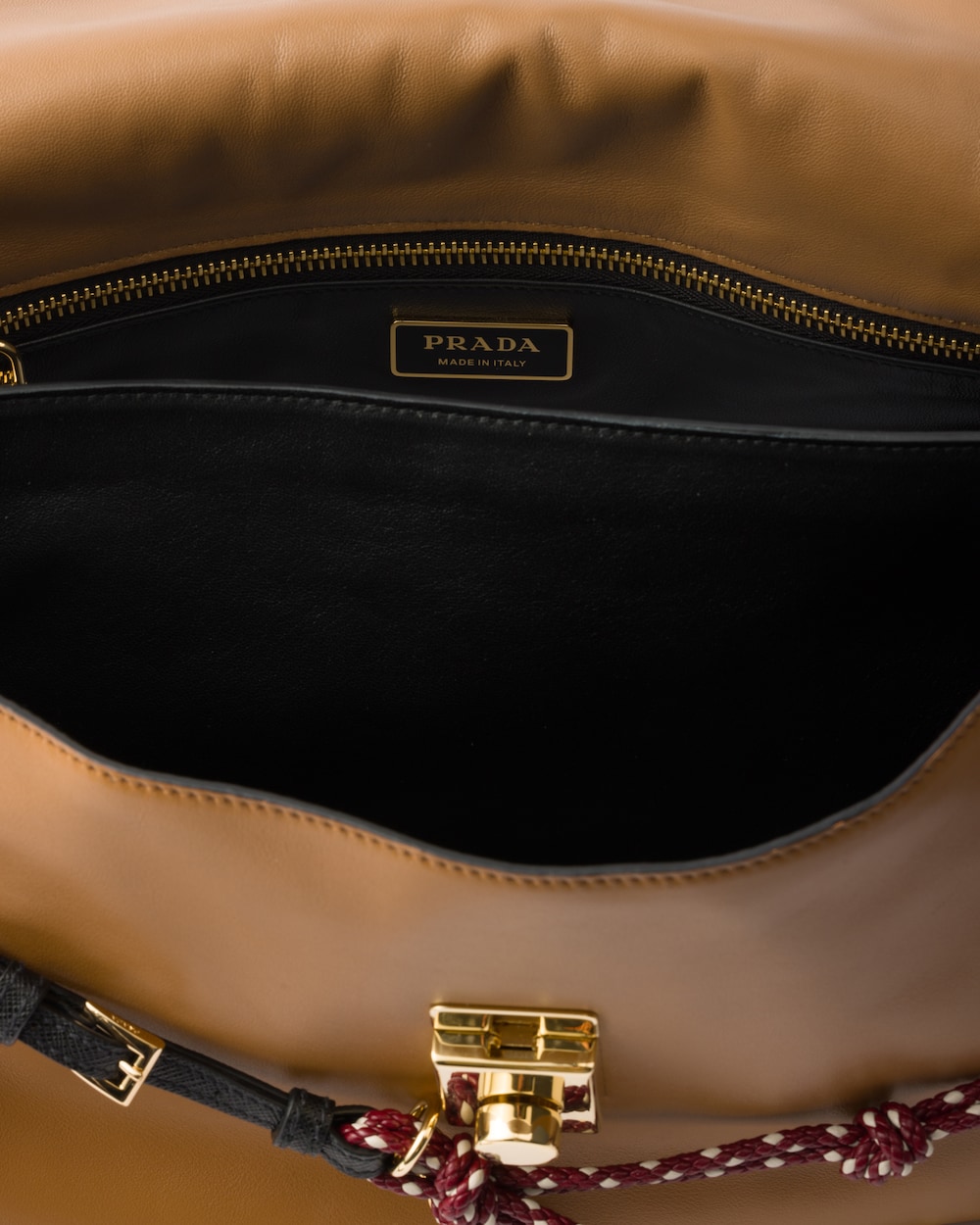 Replicate Prada Soft Sound Large Leather Shoulder Bag With Charms(1:1 replica)