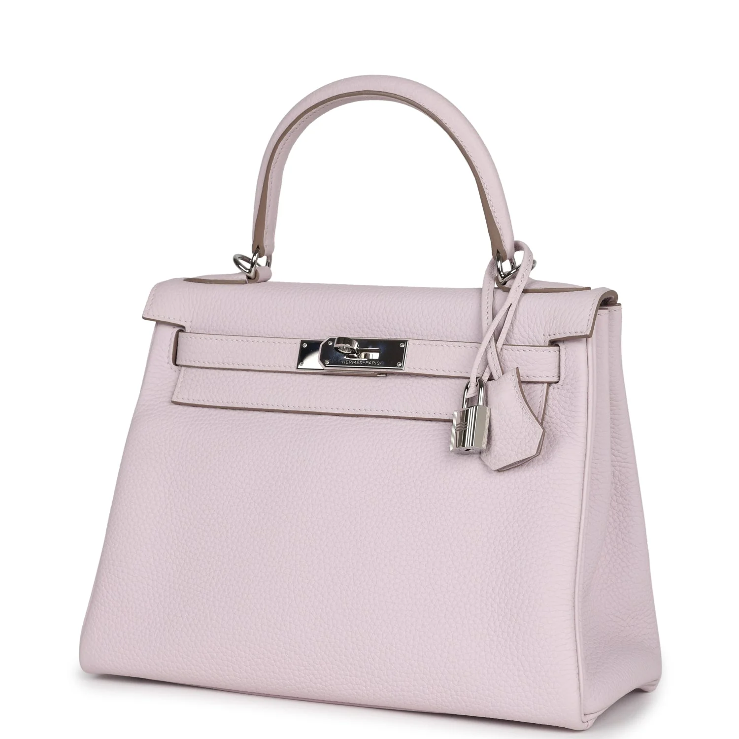 Replicate Hermes Kelly Retourne 28 Mauve Pale Clemence Palladium Hardware(1:1 replica)