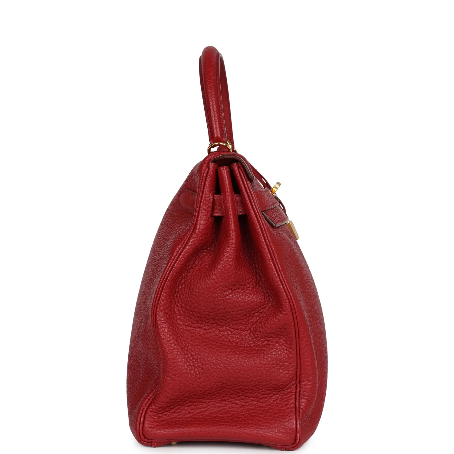 Replicate Hermes Kelly 35 Rouge Garance Clemence Gold Hardware(1:1 replica)