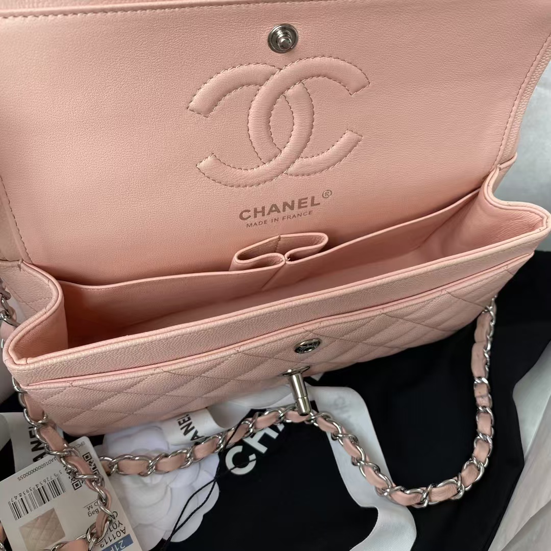 Replicate Chanel Small Classic Handbag Caviar Silver Hardware(1:1 replica)