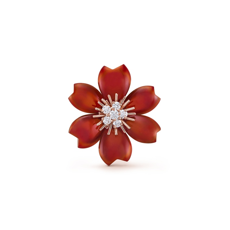 Replicate Rose de Noël clip pendant, small model(1:1 replica)