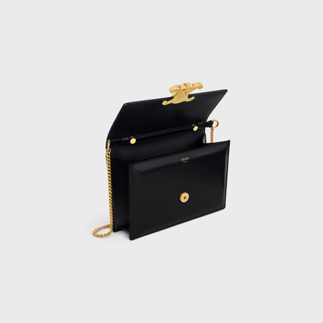 Replicate CLUTCH SOIR IN SHINY CALFSKIN BLACK(1:1 replica)