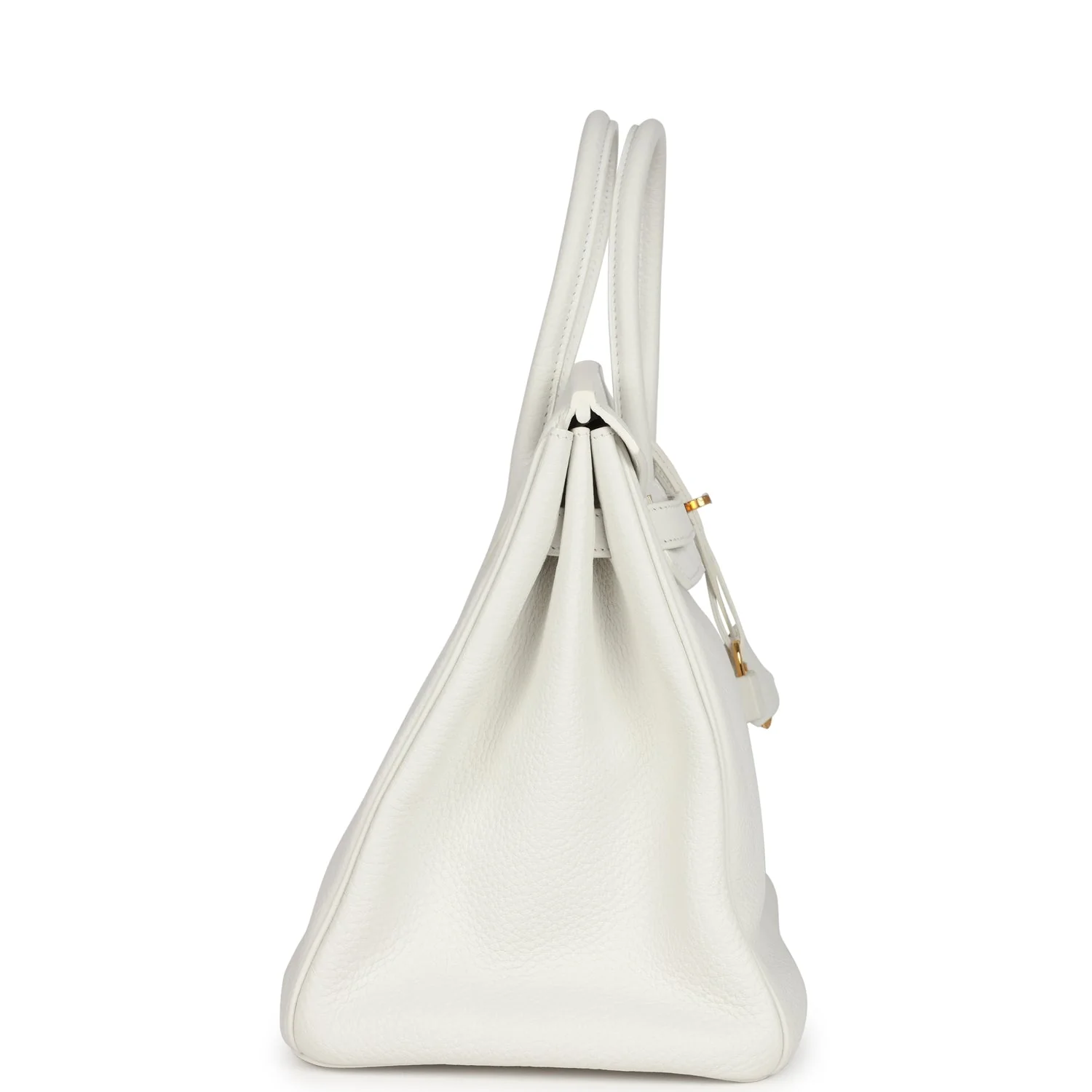 Replicate Hermes Birkin 35 White Clemence Gold Hardware(1:1 replica)