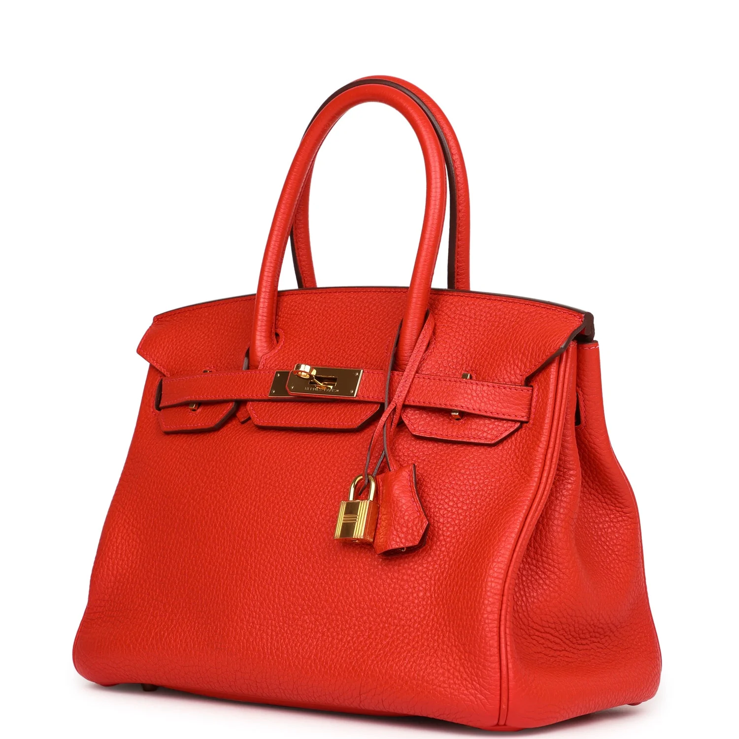 Replicate Hermes Birkin 30 Geranium Togo Gold Hardware(1:1 replica)