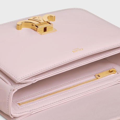 Replicate TEEN TRIOMPHE BAG IN SHINY CALFSKIN PASTEL PINK(1:1 replica)