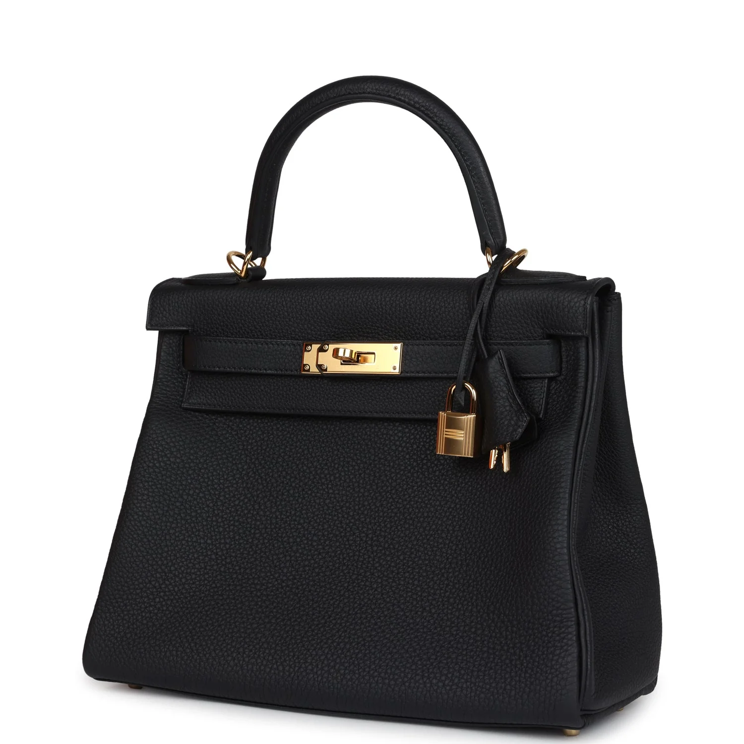 Replicate Hermes Kelly Retourne 28 Black Togo Gold Hardware(1:1 replica)