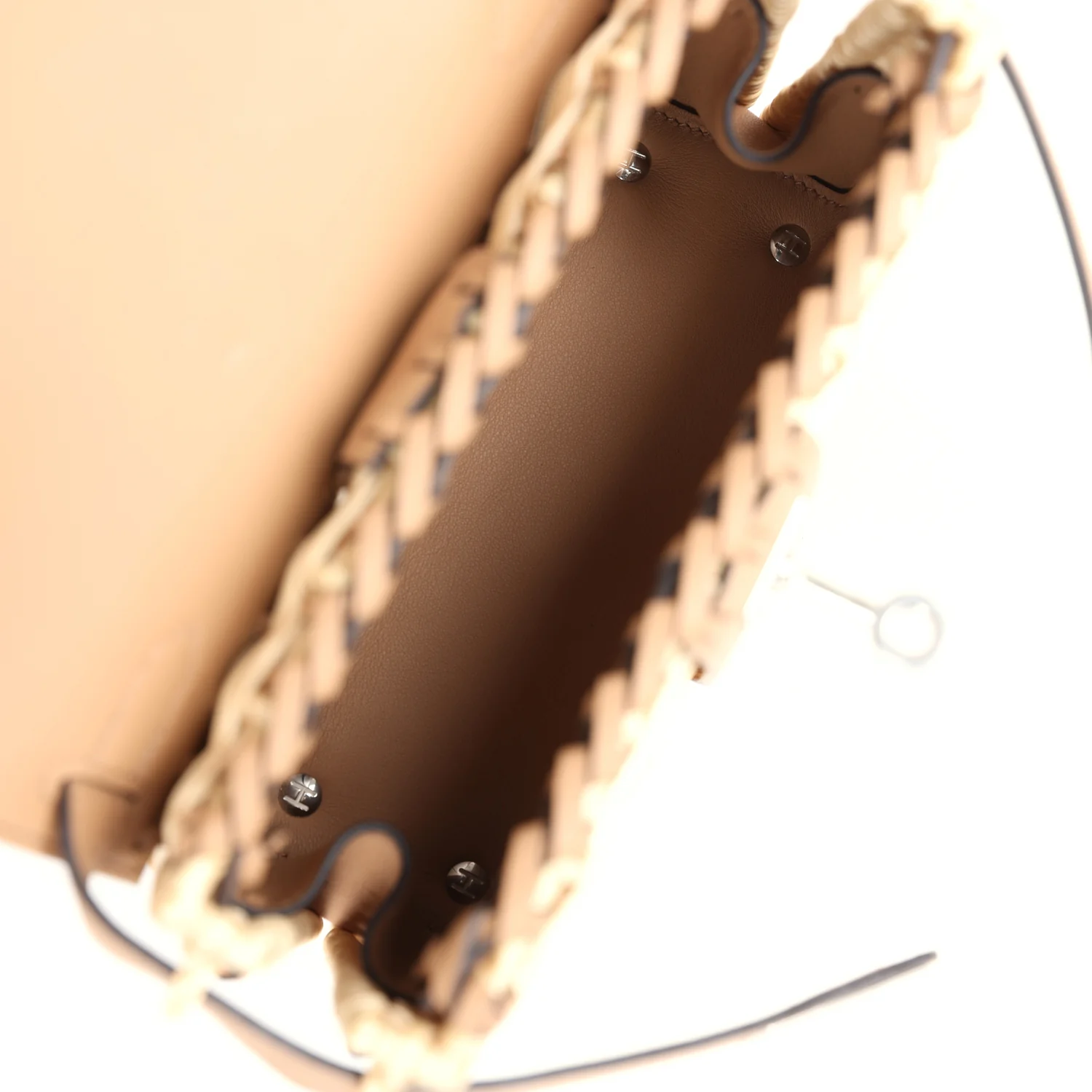 Replicate Hermes Mini Picnic Kelly 20 Chai Swift Palladium Hardware(1:1 replica)