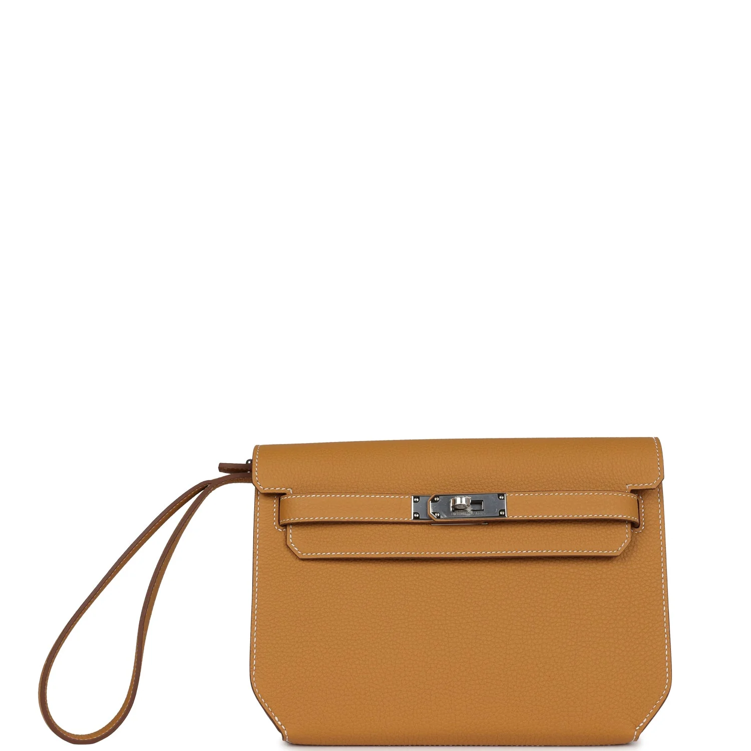 Replicate Hermes Kelly Depeches 25 Naturel Sable Togo Palladium Hardware(1:1 replica)