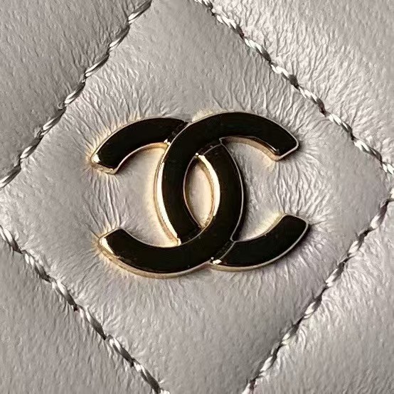Replicate Chanel 24C AP3573 Mini Backpack Lambskin Gold Metal Grey(1:1 replica)