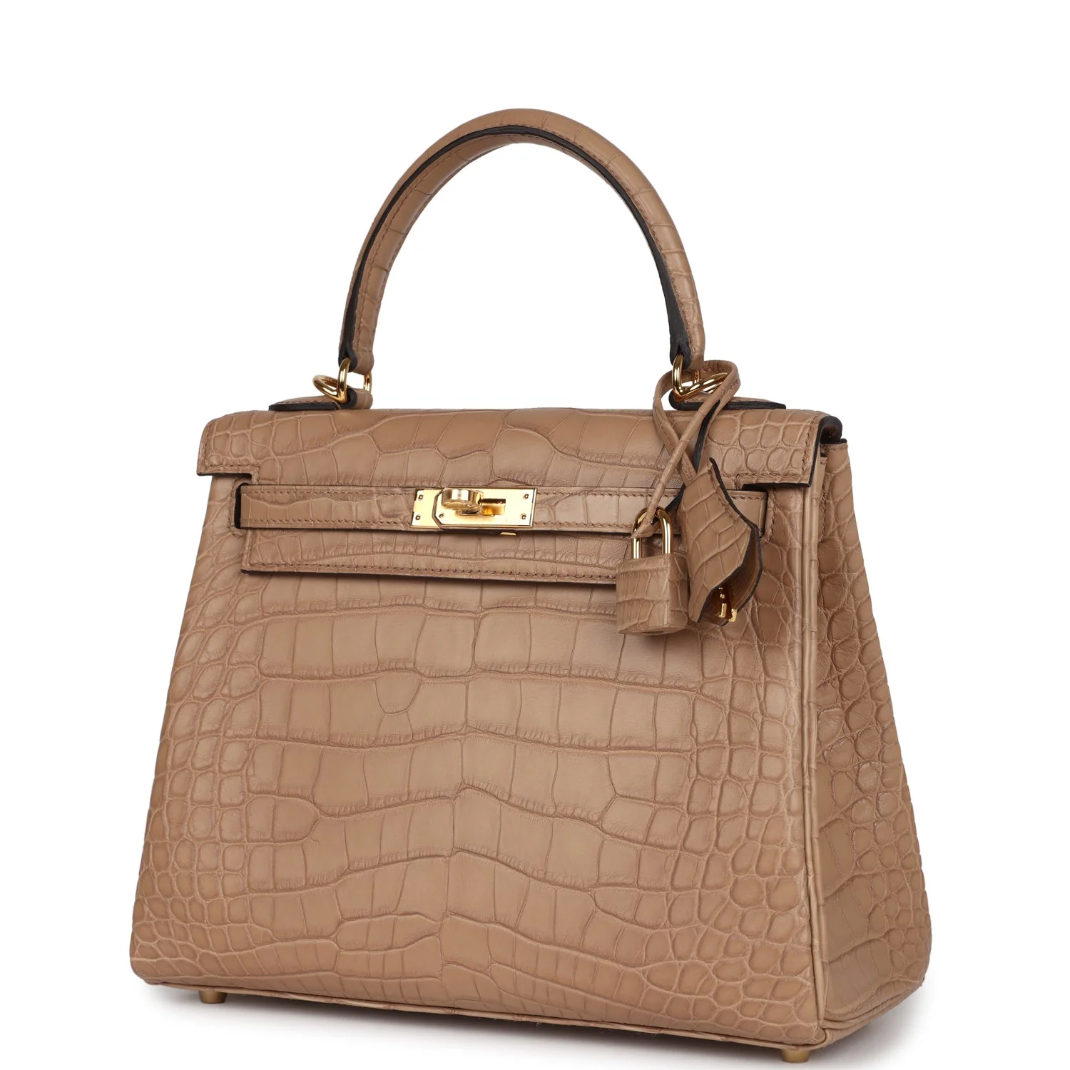 Replicate Hermes Kelly Retourne 25 Chai Matte Alligator Gold Hardware(1:1 replica)