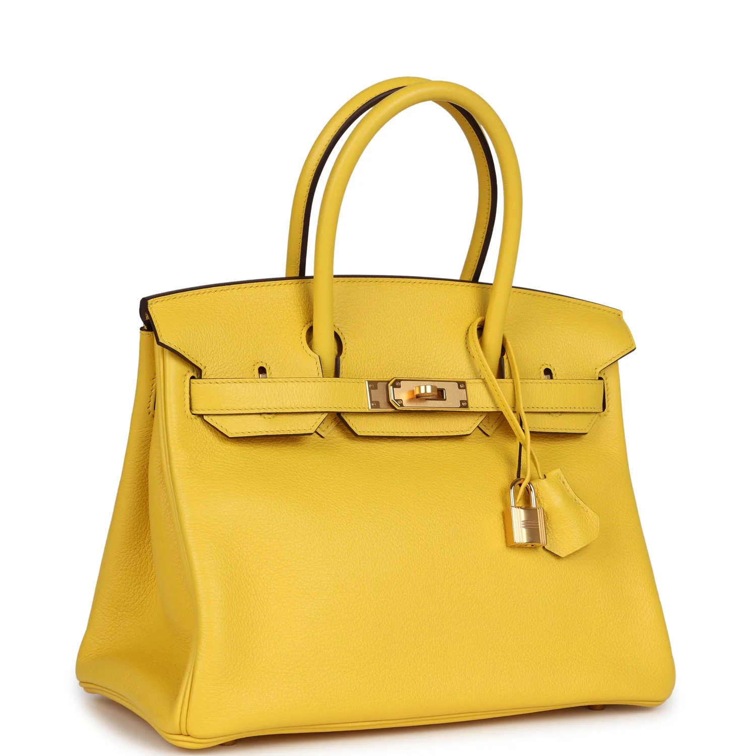Replicate Hermes Birkin 30 Jaune de Naples Taurillon Novillo Rose Gold Hardware(1:1 replica)
