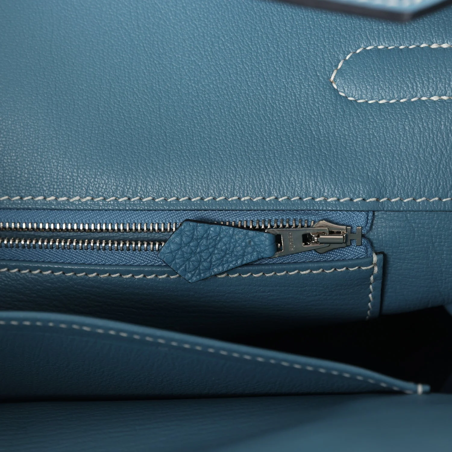 Replicate Hermes Birkin 35 Blue Jean Togo Palladium Hardware(1:1 replica)