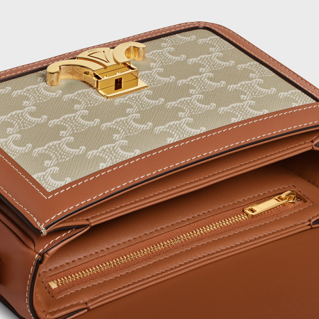 Replicate TEEN TRIOMPHE BAG IN TRIOMPHE CANVAS AND CALFSKIN GREGE(1:1 replica)