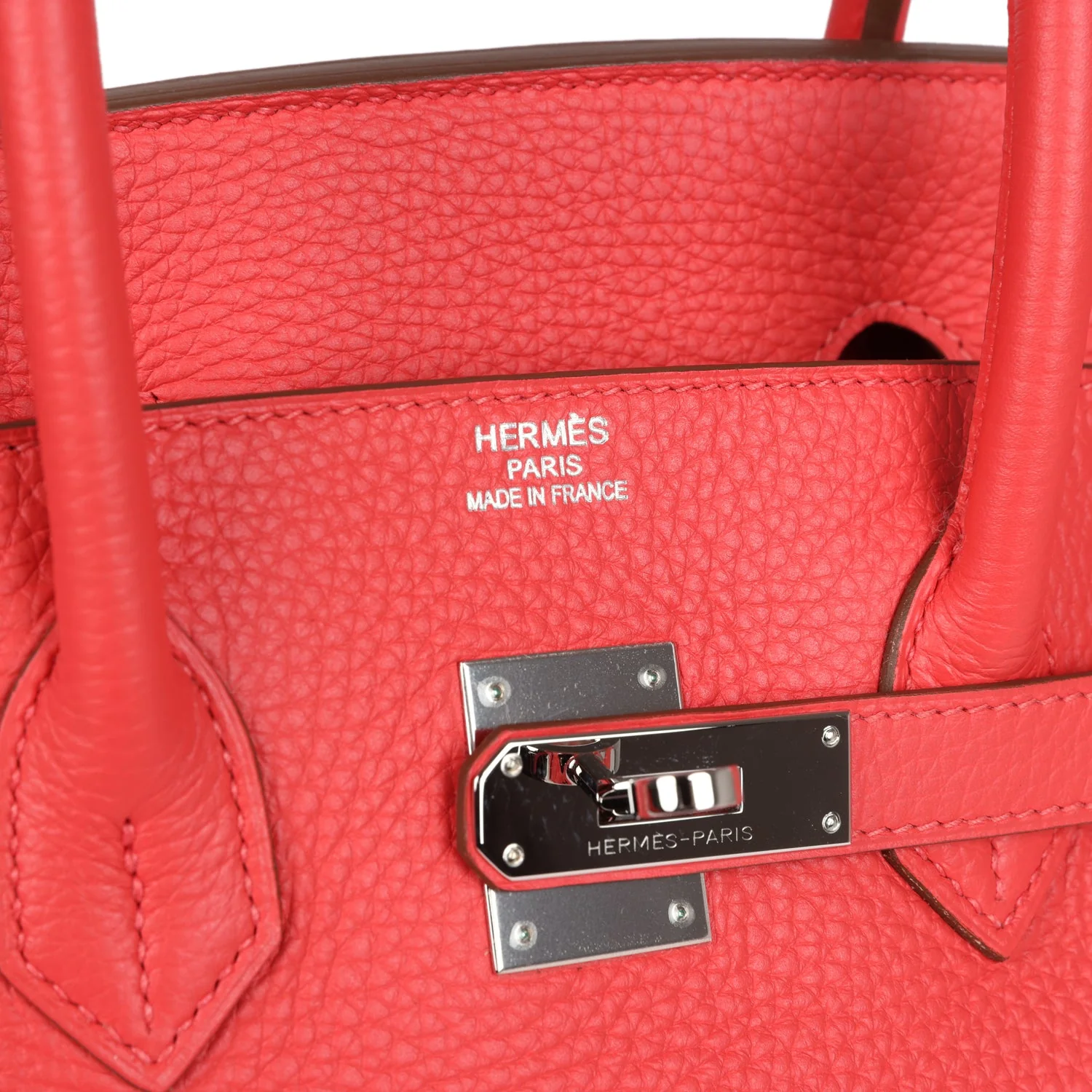 Replicate Hermes Birkin 35 Rose Jaipur Clemence Palladium Hardware(1:1 replica)