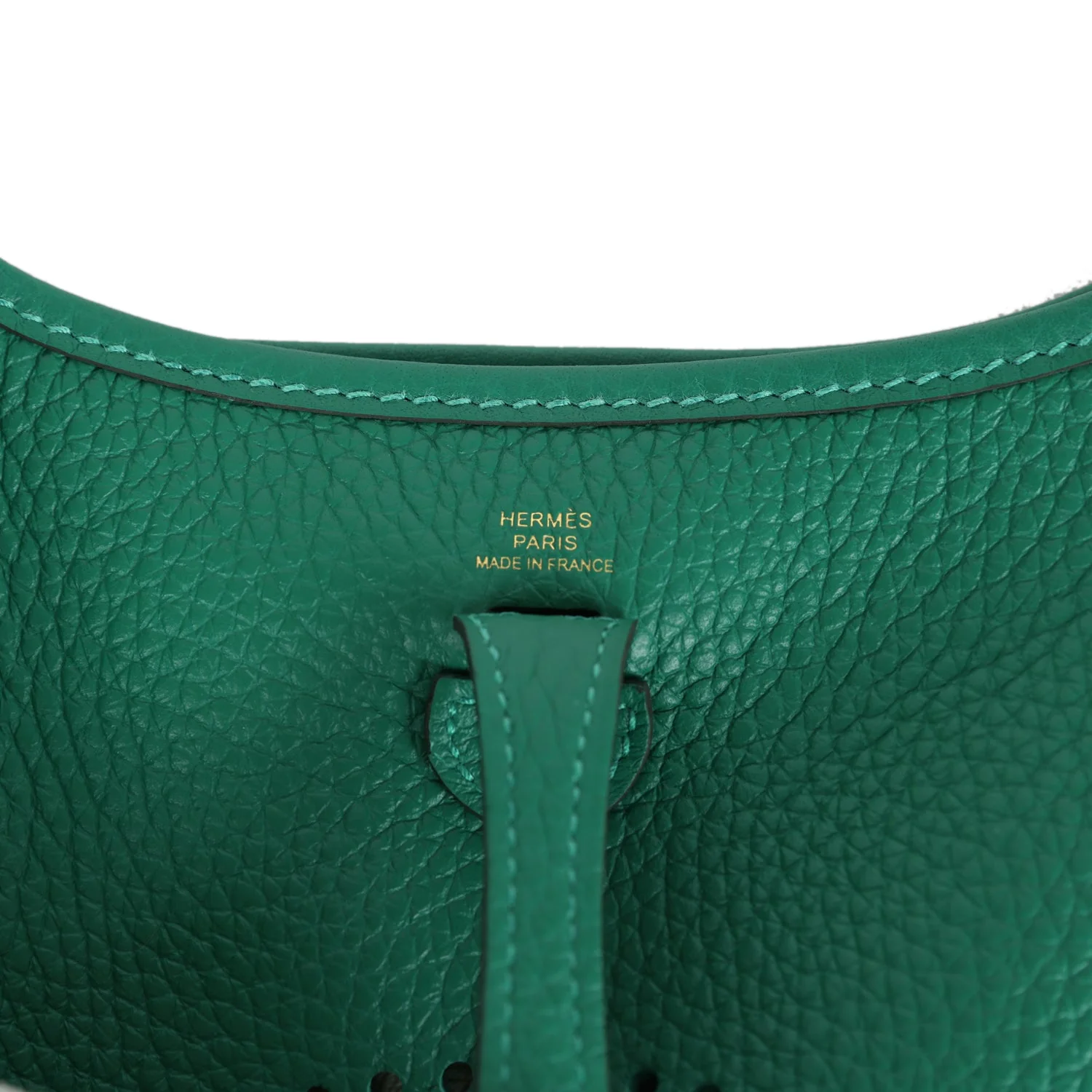 Replicate Hermes Evelyne TPM Vert Vertigo Clemence Gold Hardware(1:1 replica)