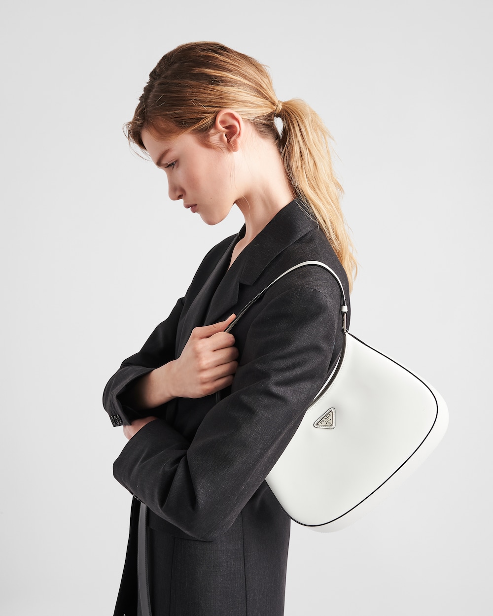 Replicate Prada Cleo Brushed Leather Shoulder Bag(1:1 replica)