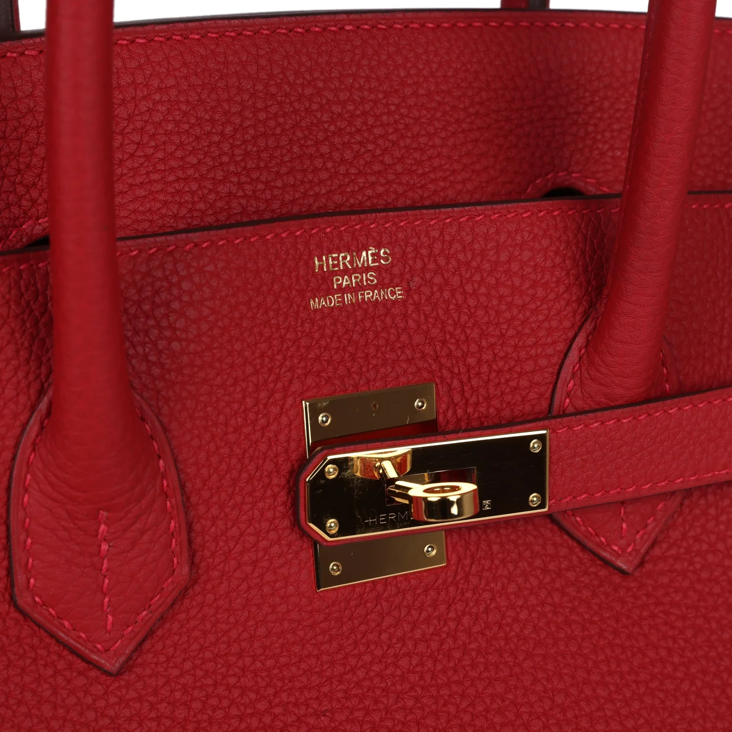 Replicate Hermes Birkin 35 Rouge Casaque Togo Gold Hardware(1:1 replica)