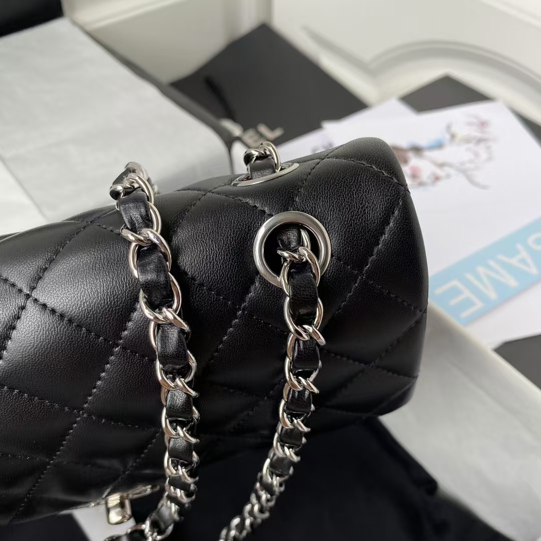 Replicate Chanel Small Classic Handbag Silver Hardware(1:1 replica)