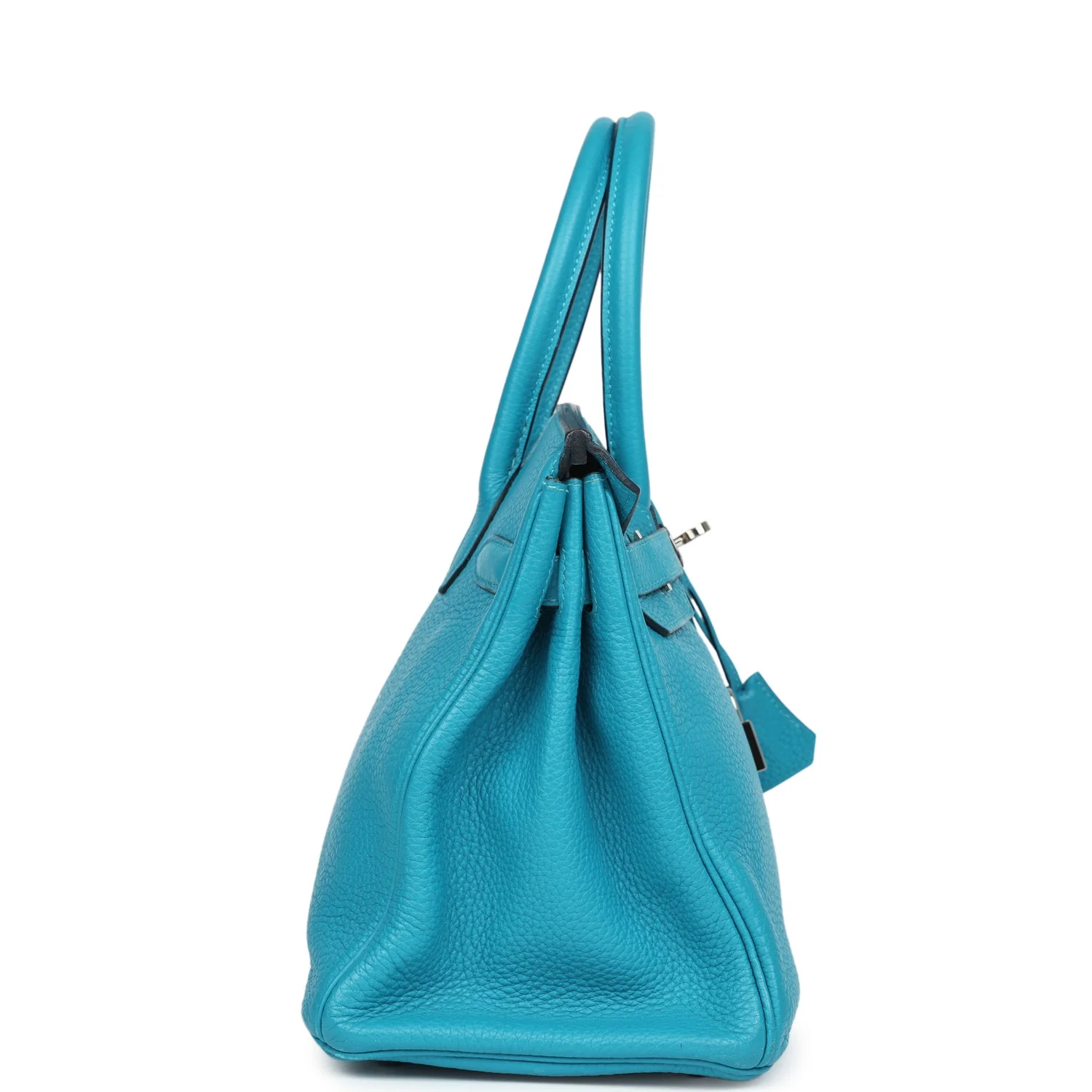 Replicate Hermes Birkin 30 Turquoise Clemence Palladium Hardware(1:1 replica)
