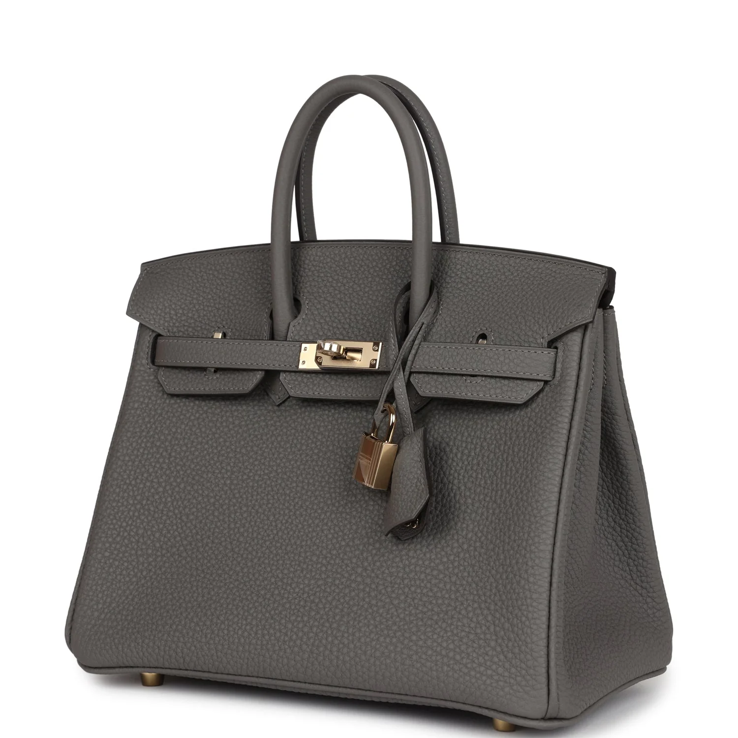 Replicate Hermes Birkin 25 Gris Meyer Togo Permabrass Hardware(1:1 replica)