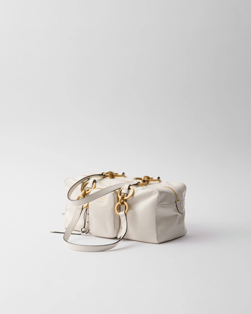 Replicate Prada Dangle Medium Leather Top-Handle Bag(1:1 replica)