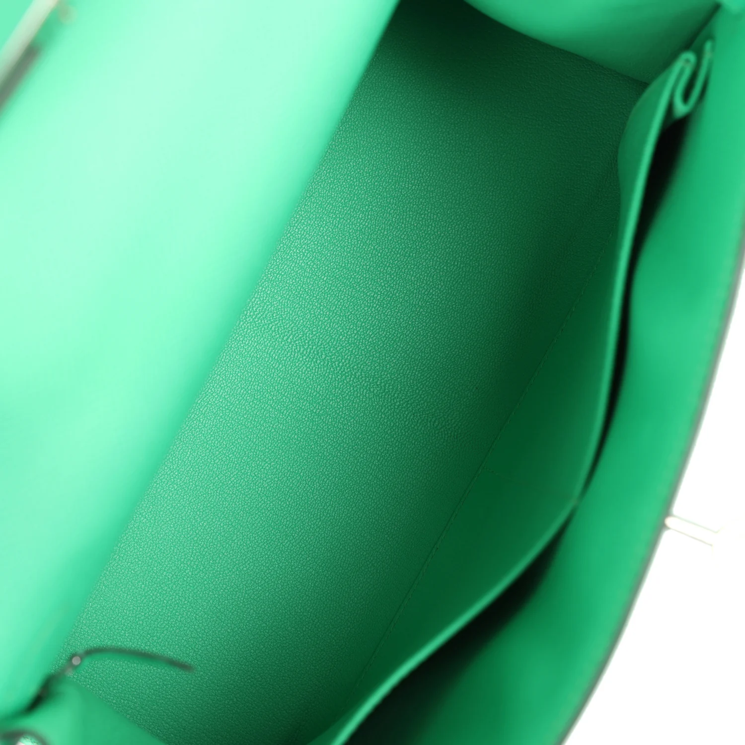 Replicate Hermes Kelly Sellier 28 Vert Comics Epsom Palladium Hardware(1:1 replica)