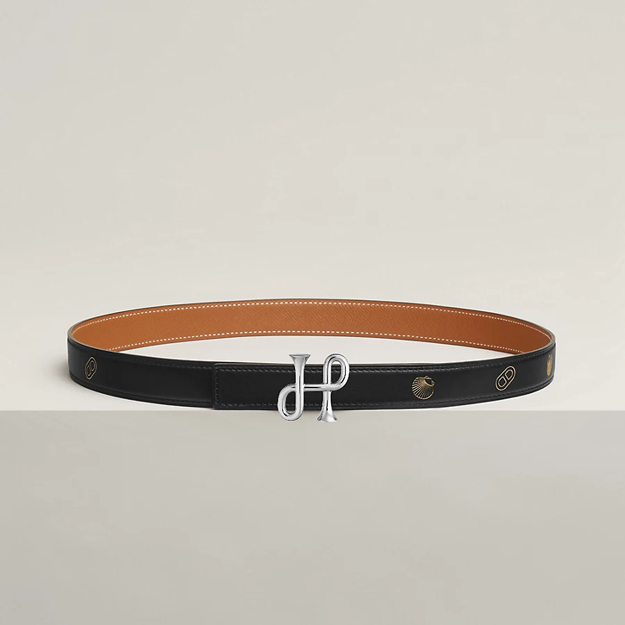 Replicate Cor Baroque belt buckle   Hermès sur Mer reversible leather strap 24 mm(1:1 replica)