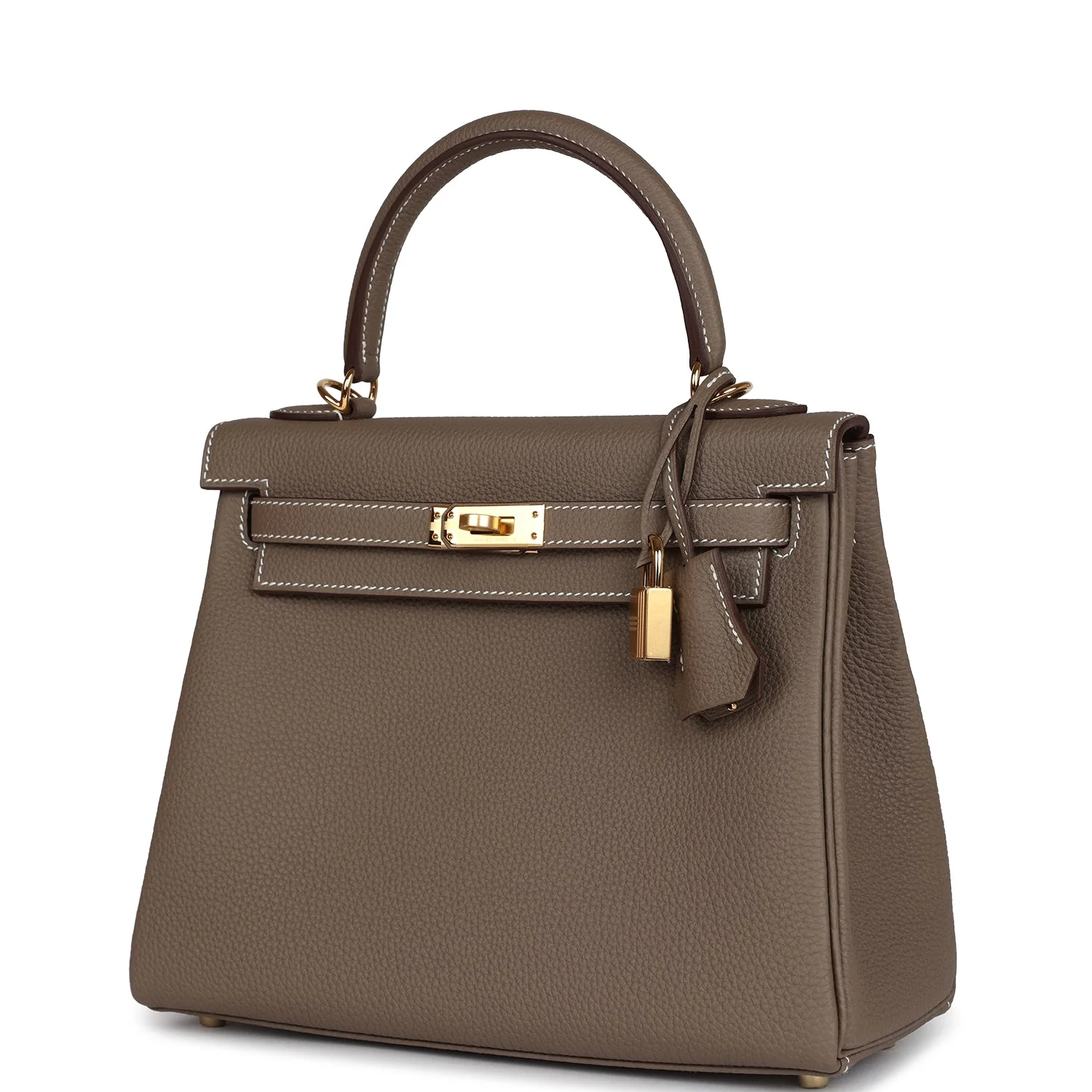 Replicate Hermes Kelly Retourne 25 Etoupe Togo Gold Hardware(1:1 replica)