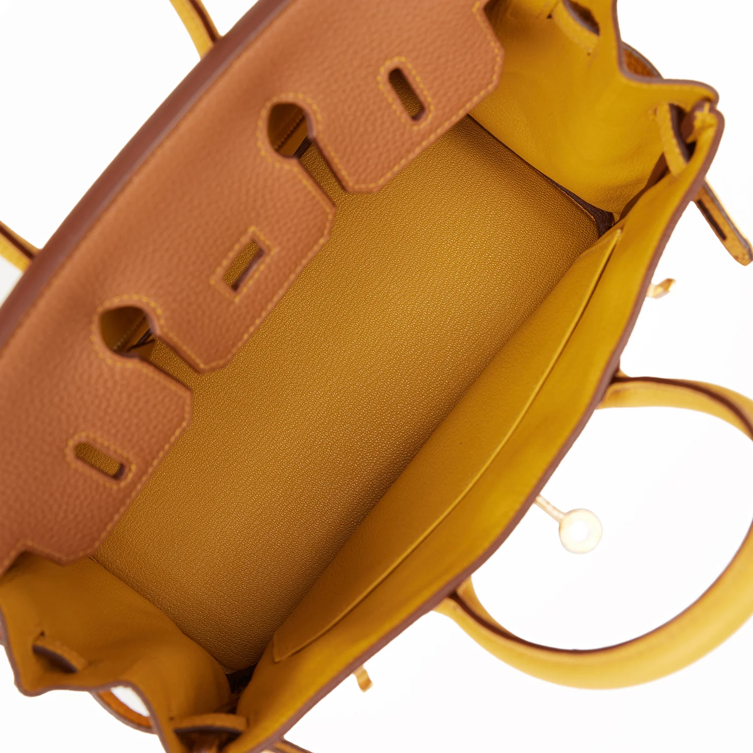 Replicate Hermes Special Order (HSS) Birkin 25 Gold and Jaune Ambre Togo Brushed Gold Hardware(1:1 replica)