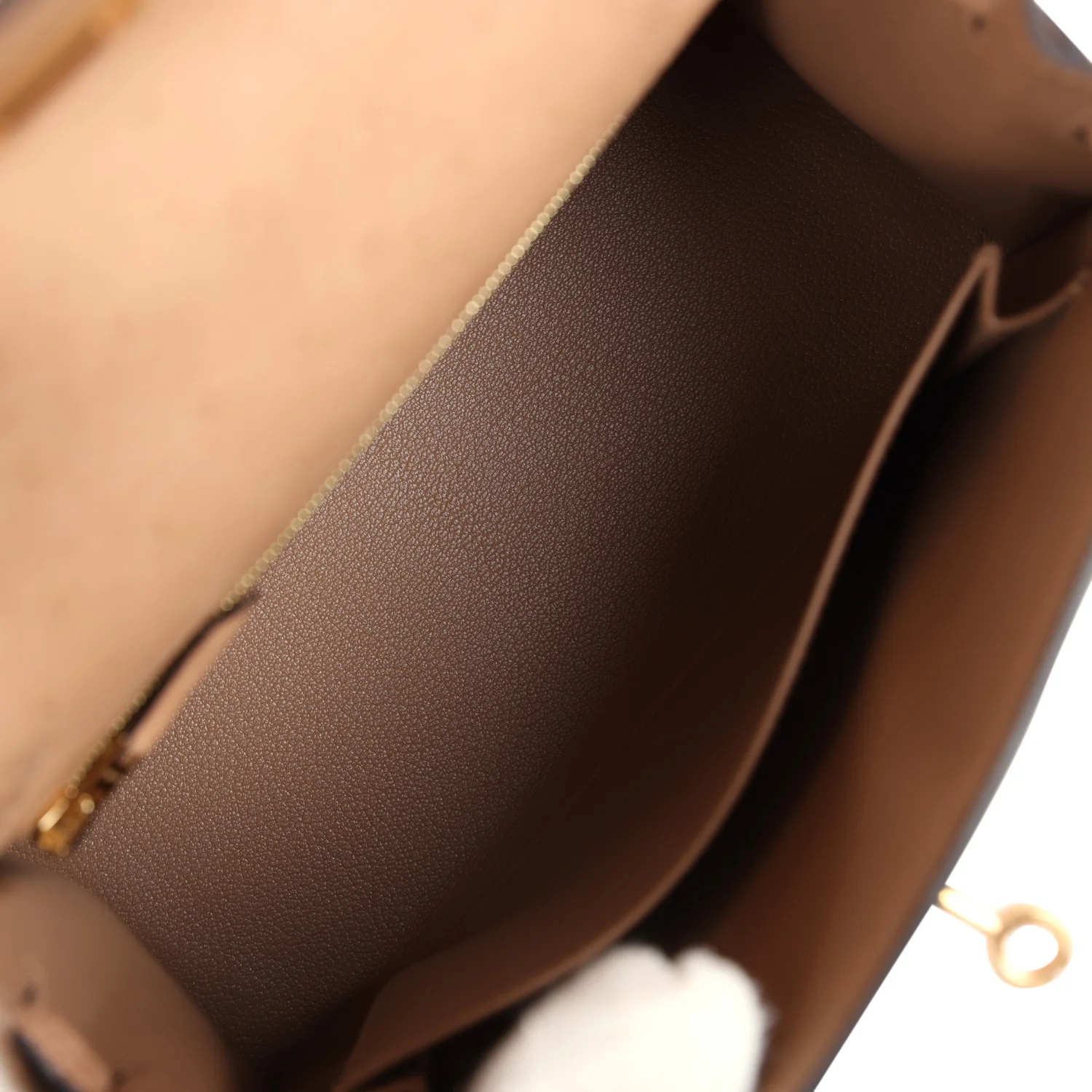 Replicate Hermes Kelly Sellier 25 Chai Ostrich Gold Hardware(1:1 replica)