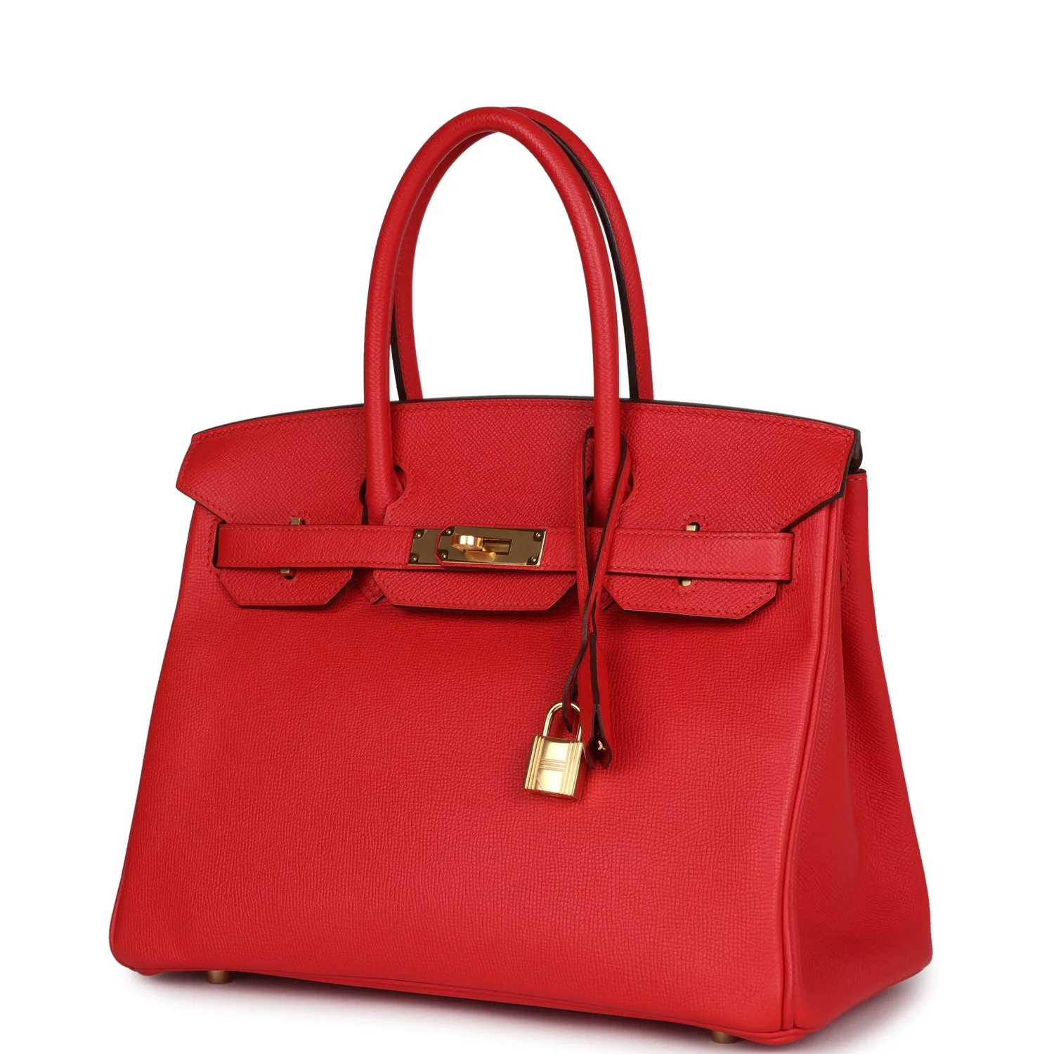 Replicate Hermes Birkin 30 Rouge Tomate Epsom Gold Hardware(1:1 replica)