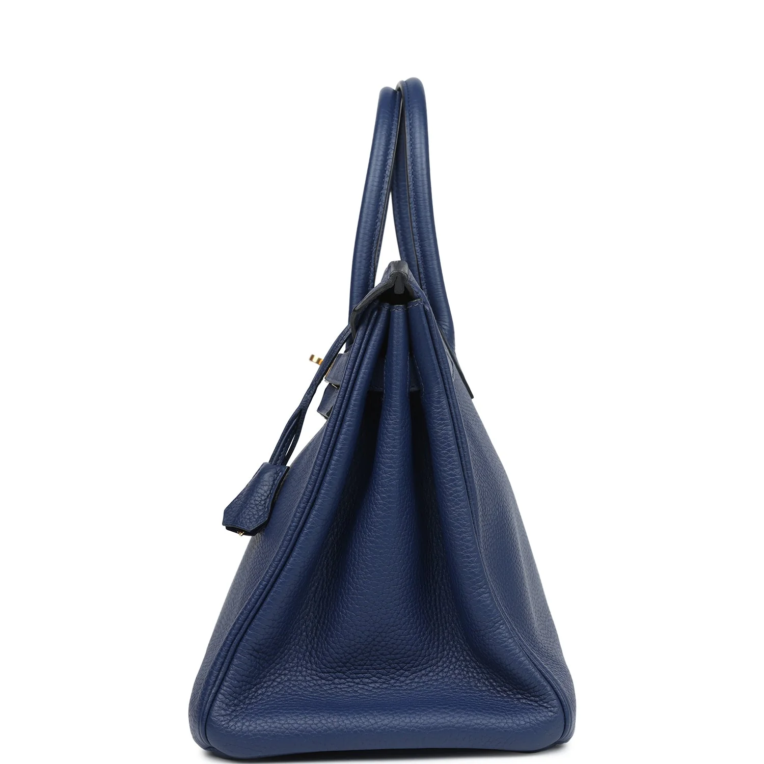 Replicate Hermes Birkin 35 Bleu Saphir Clemence Gold Hardware(1:1 replica)