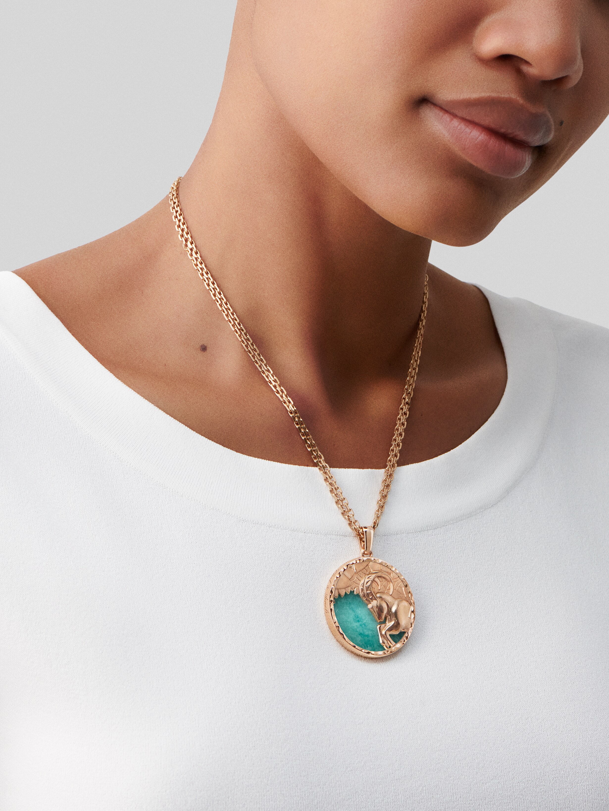 Replicate Zodiaque long necklace Capricorni (Capricorn)(1:1 replica)