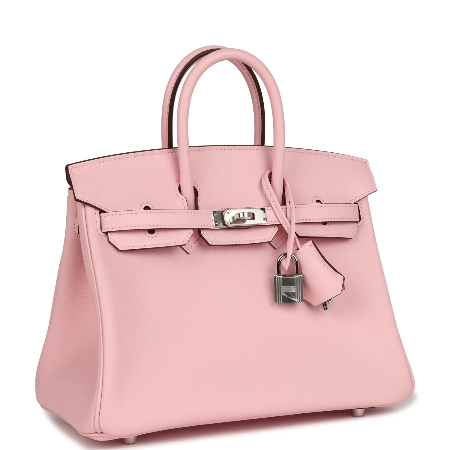 Replicate Hermes Birkin 25 Rose Sakura Swift Palladium Hardware(1:1 replica)