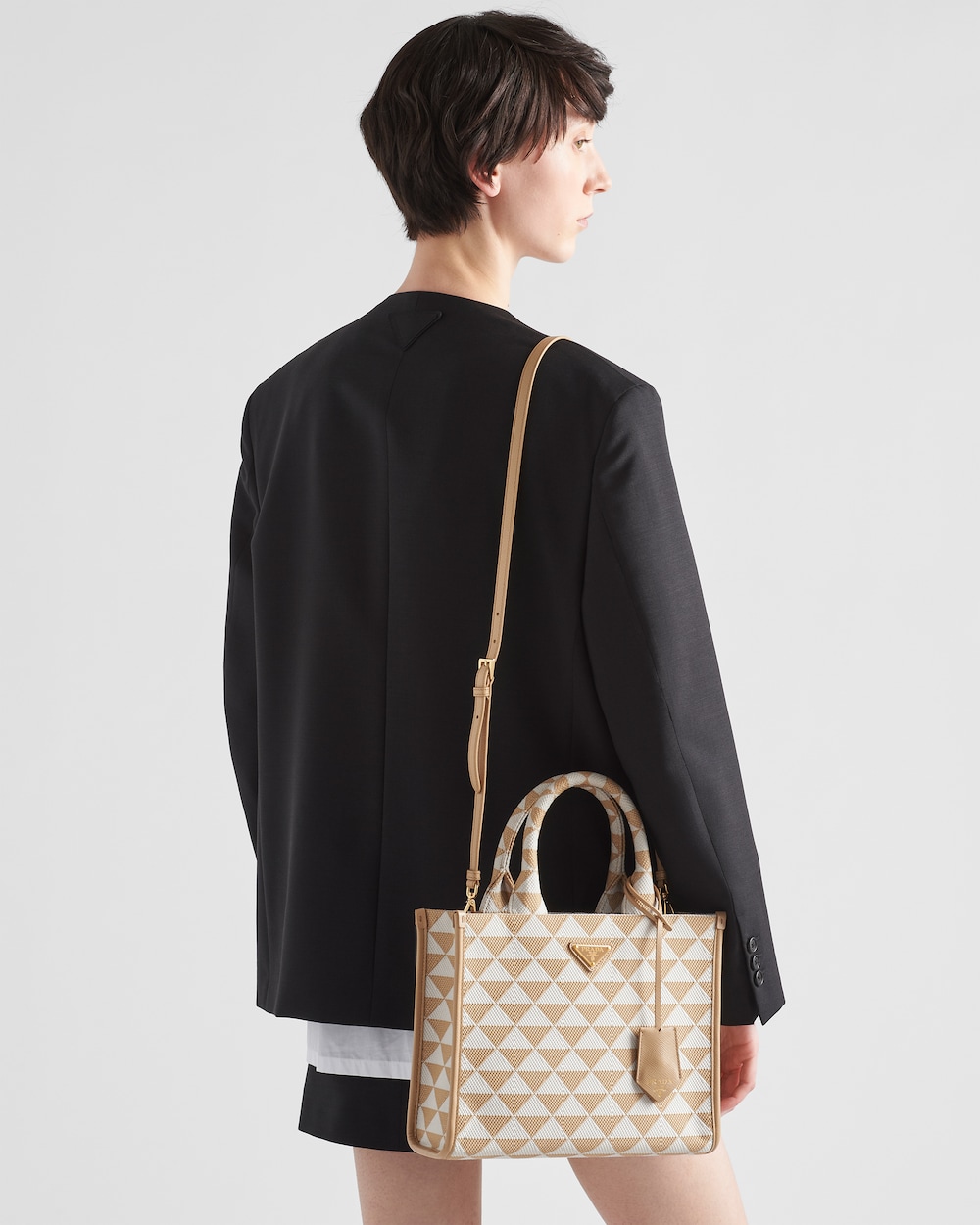 Replicate Small Prada Symbole Embroidered Fabric Handbag(1:1 replica)