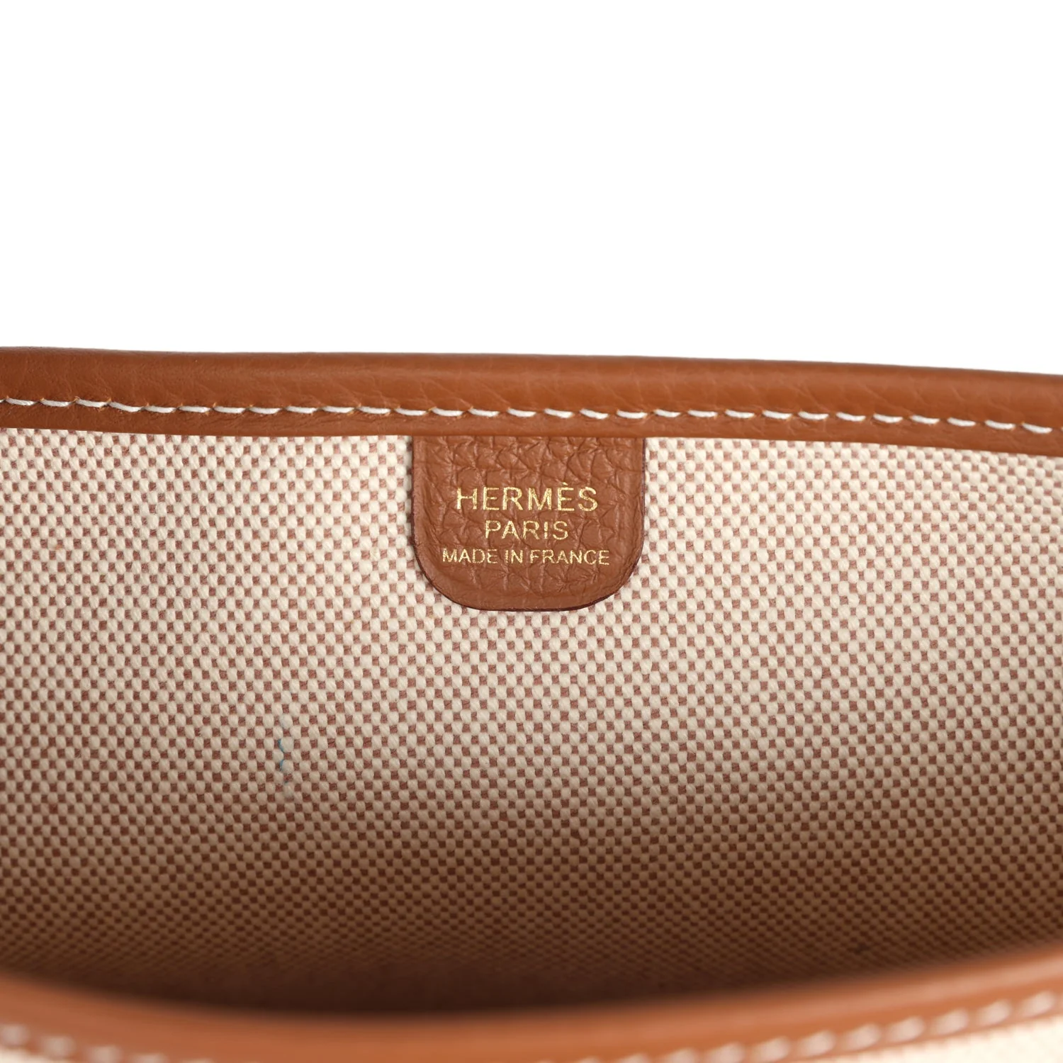 Replicate Hermes Evelyne III PM Gold Clemence and Ecru Toile H Canvas Gold Hardware(1:1 replica)