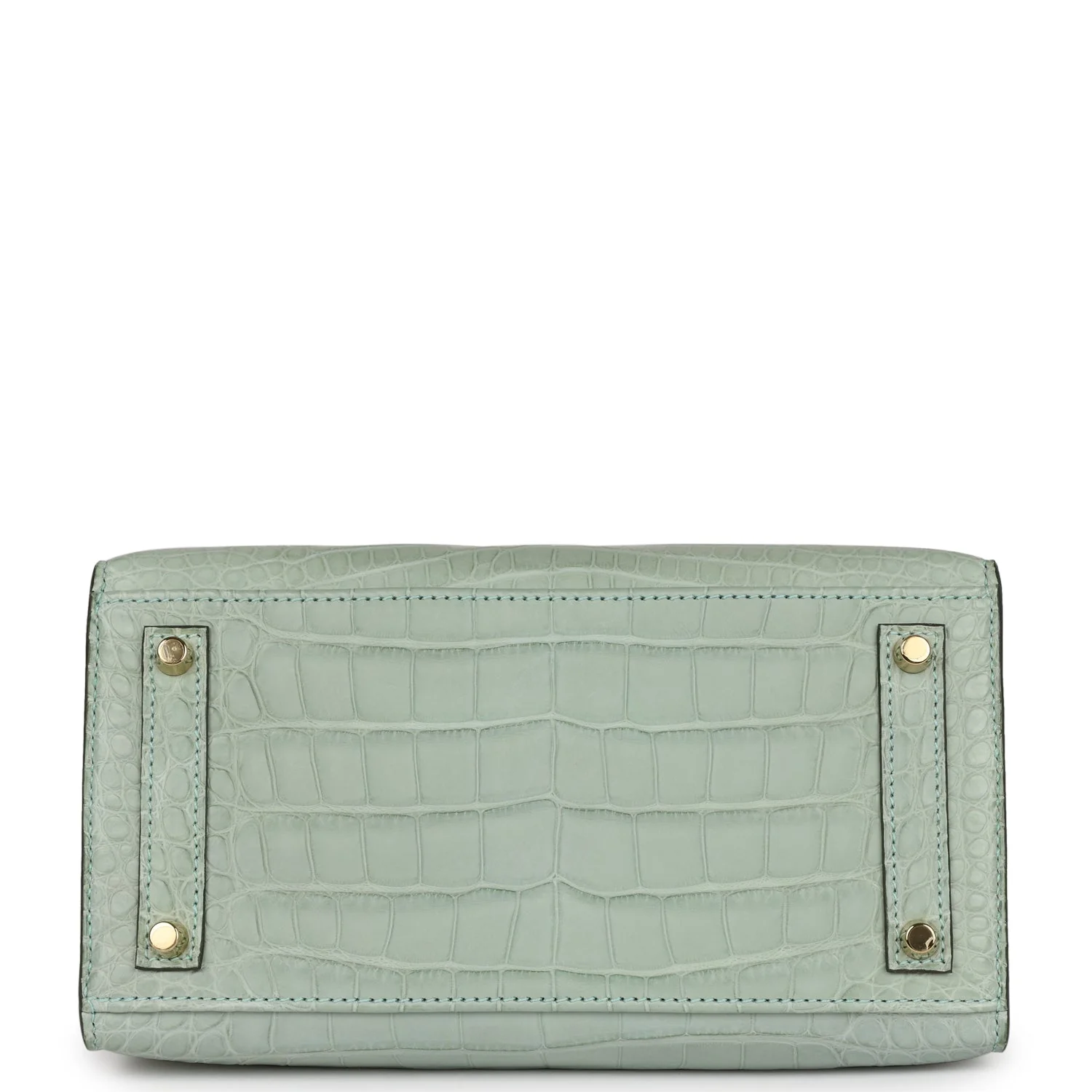 Replicate Hermes Birkin Sellier 20 Vert D'eau Matte Alligator Gold Hardware(1:1 replica)