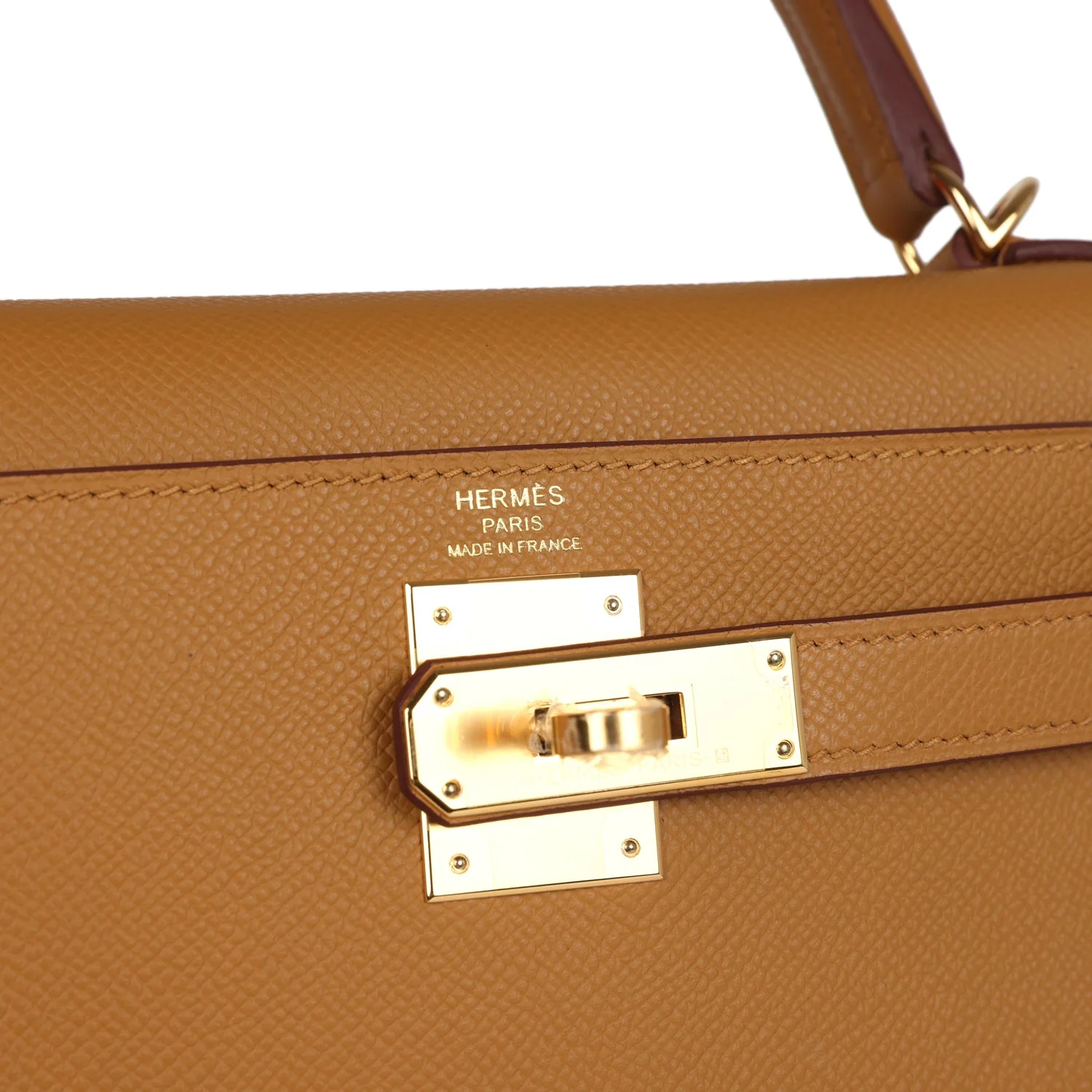 Replicate Hermes Kelly Sellier 28 Sesame Epsom Gold Hardware(1:1 replica)