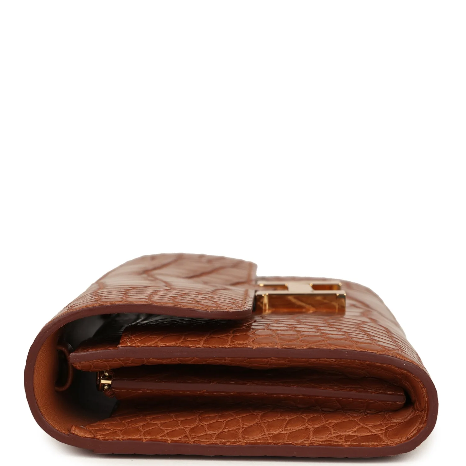 Replicate Hermes Constance Wallet To Go Gold Matte Alligator Gold Hardware(1:1 replica)