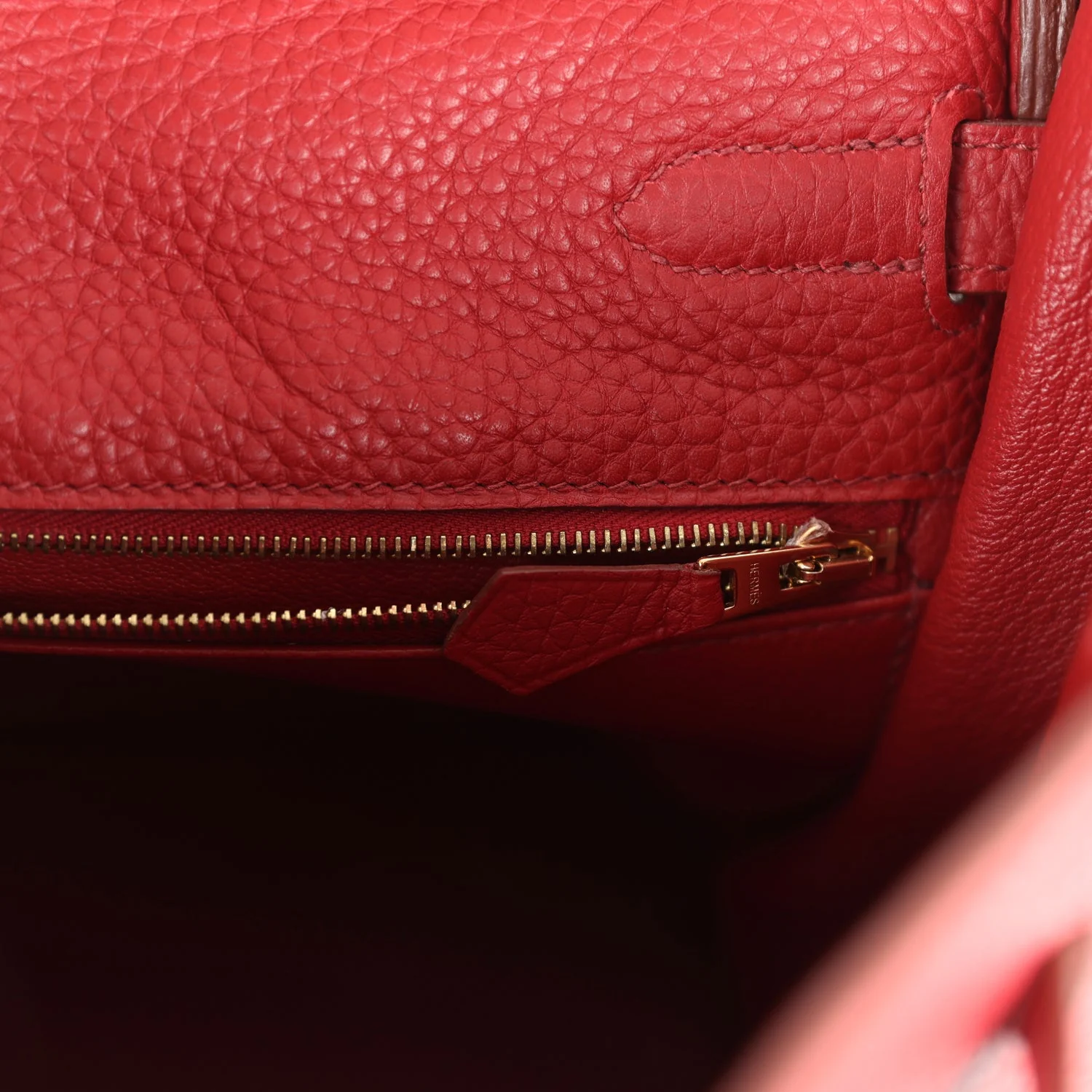Replicate Hermes Kelly 35 Rouge Garance Clemence Gold Hardware(1:1 replica)