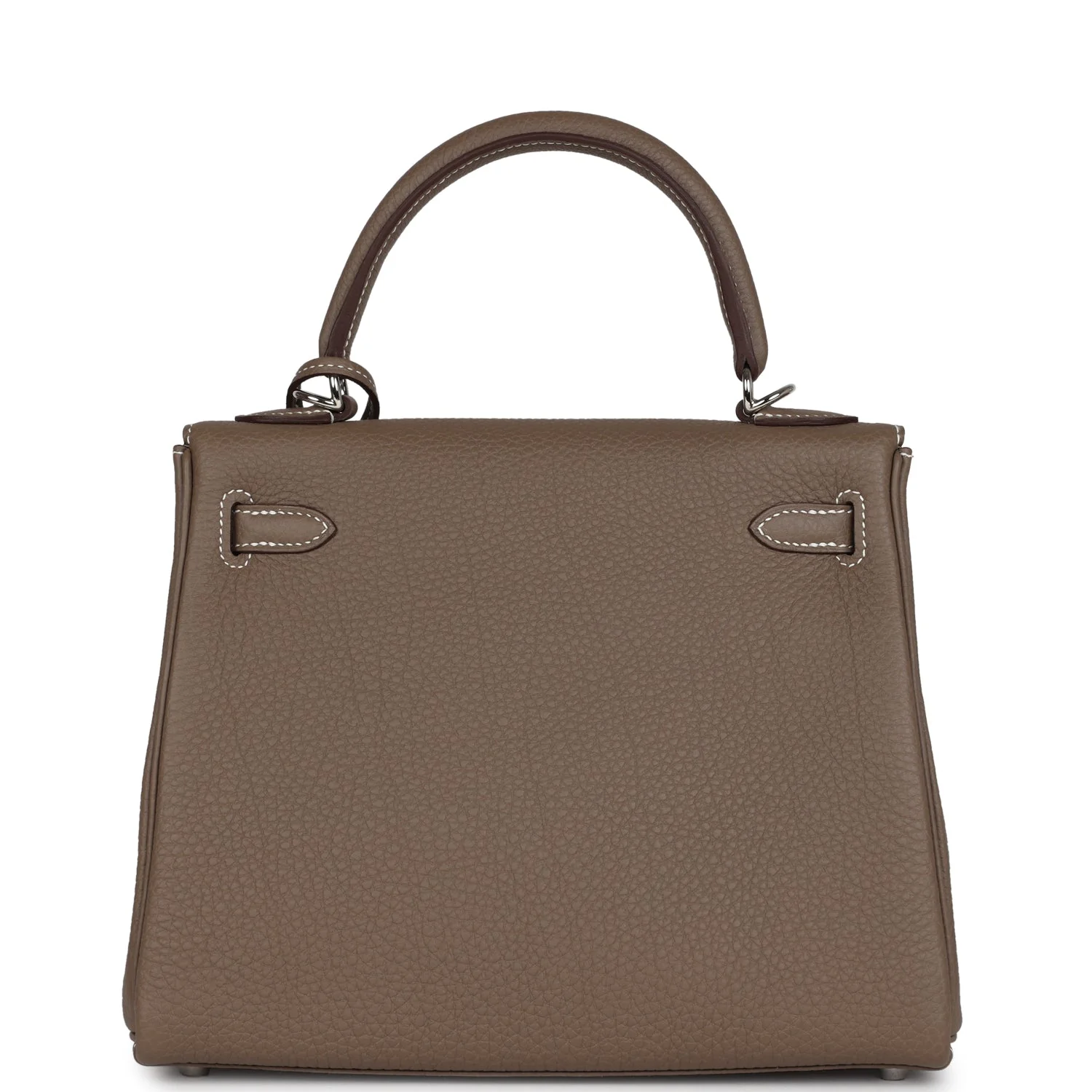 Replicate Hermes Kelly Retourne 25 Etoupe Togo Palladium Hardware(1:1 replica)